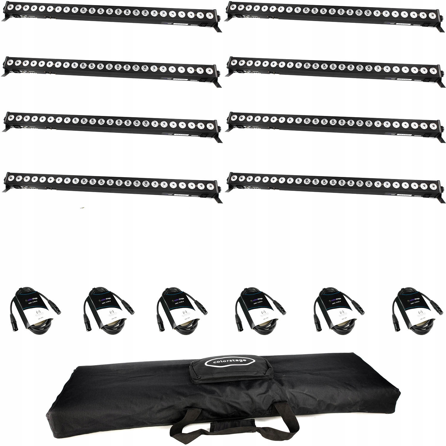 

Zestaw 8 Listwa Colorstage Led Bar 24x4 Rgbw Kable