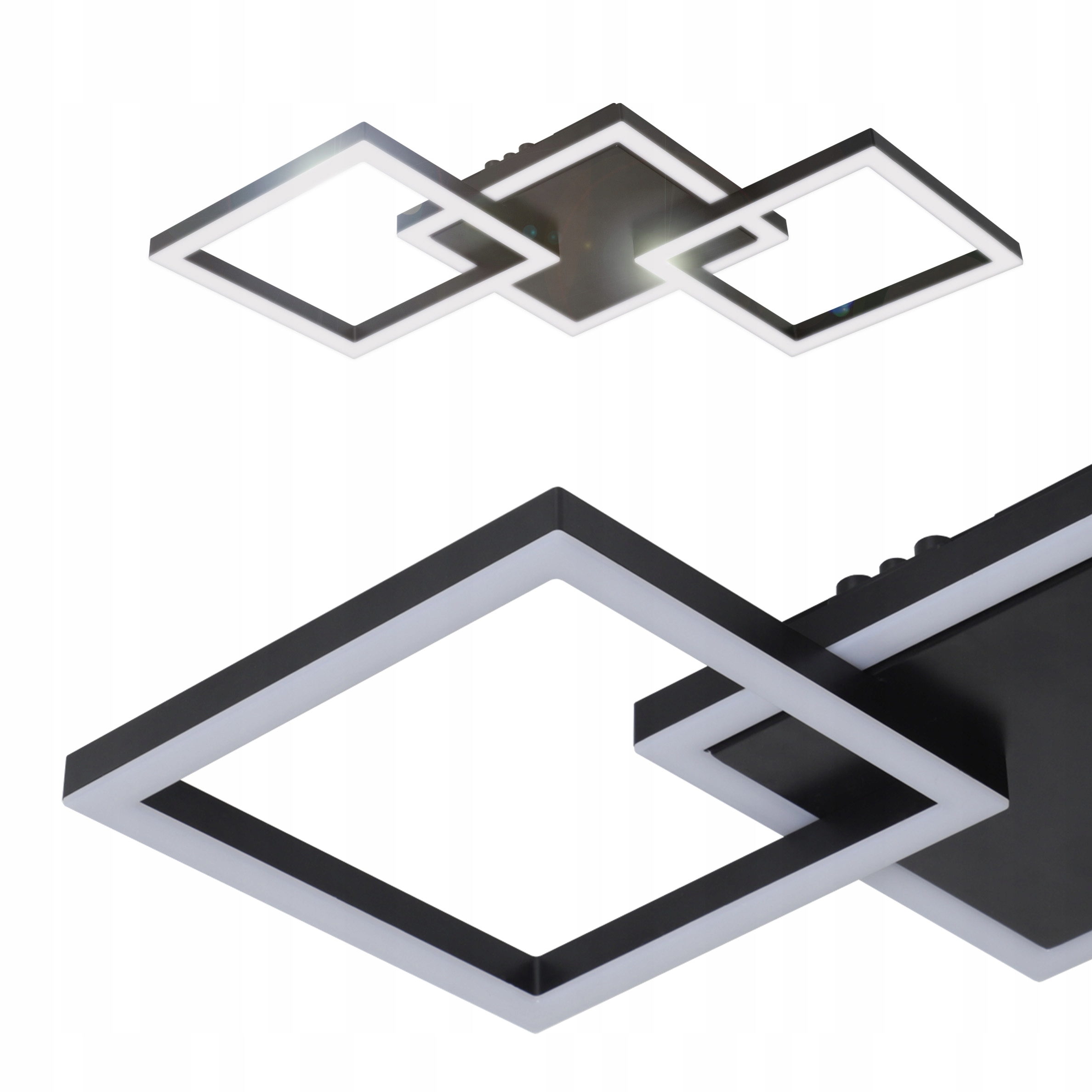 Lampa sufitowa Led plafon natynkowa LL Koryn Lamp czarna 24W 4000K 800lm