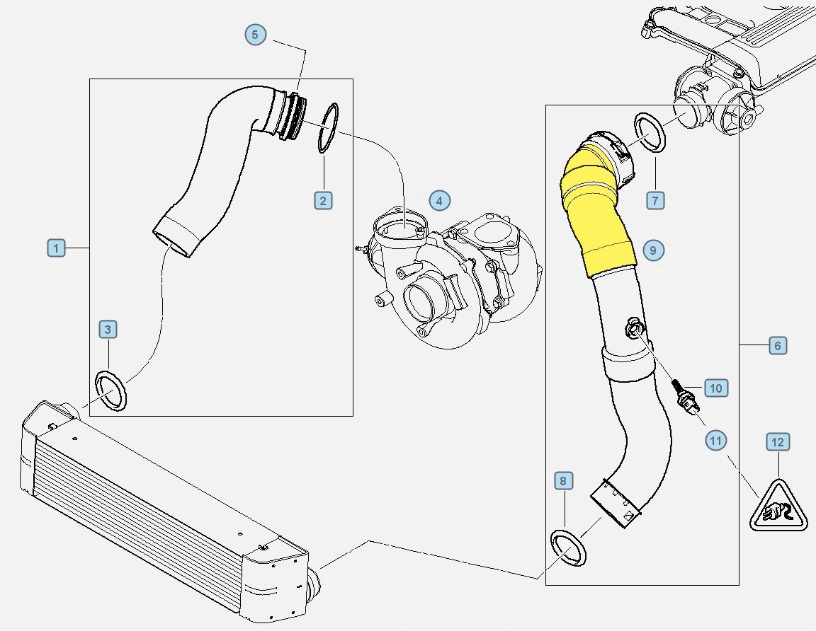 INTERCOOLER TURBO RURA WAZ BMW X3 E83 2 0 d M47N2 Part manufacturer Other