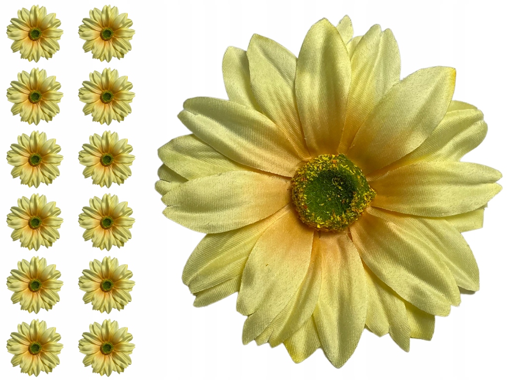

12x Gerbera Główka Wyrobowa Sztuczne Kwiaty