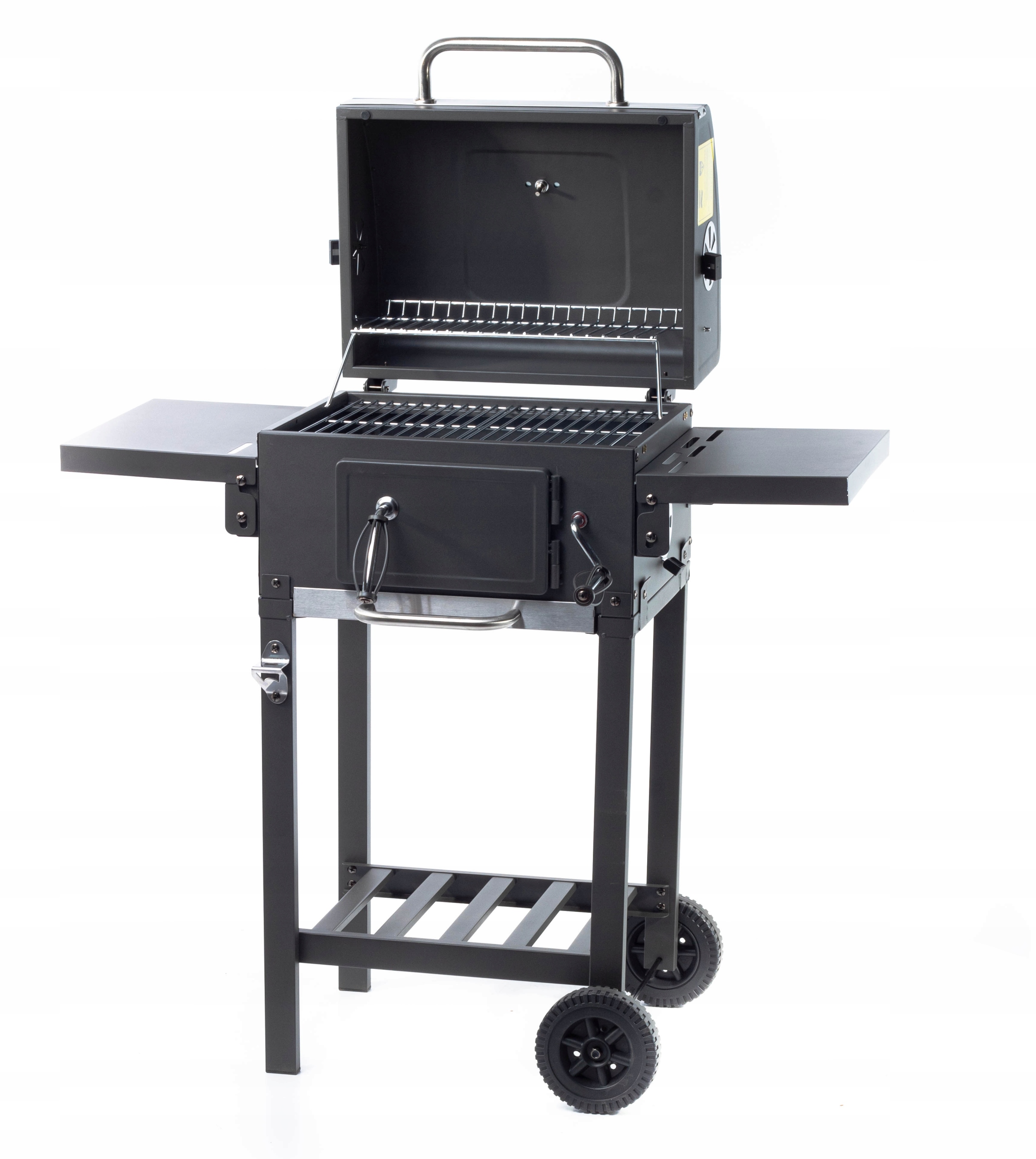 GRILL WĘGLOWY OGRODOWY Riwall RUSZT Z POKRYWĄ POPIELNIK +TERMOMETR Materiał metal