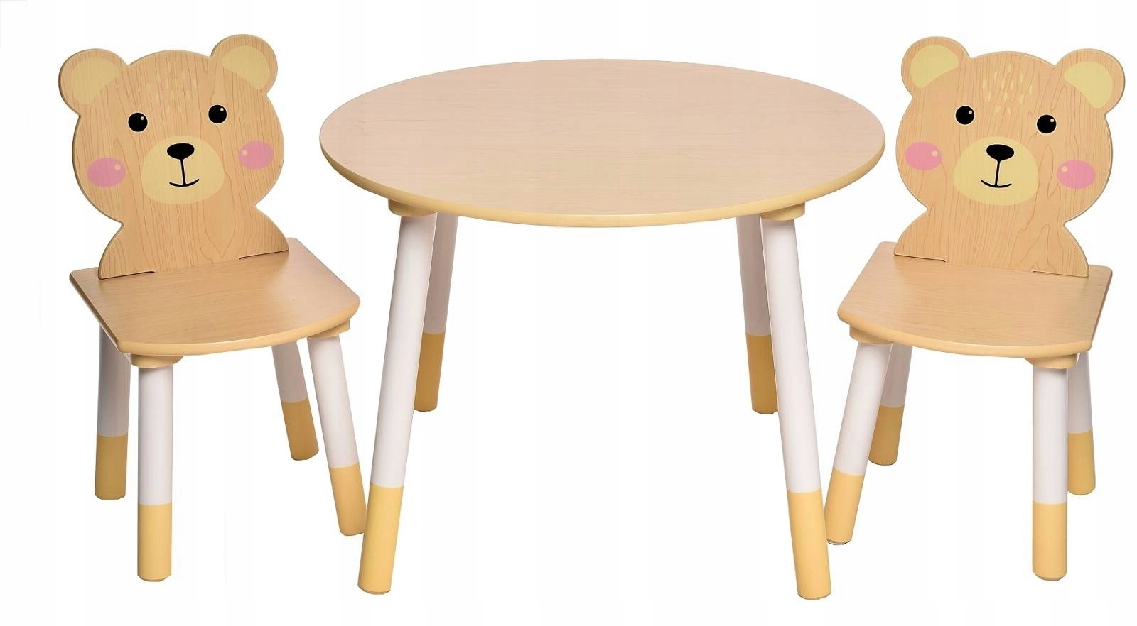 Stolik Drewniany + 2 Krzesła ZESTAW dla Dzieci Misie Kod producenta Stolik Drewniany 2 Krzesła ZESTAW dla Dzieci
