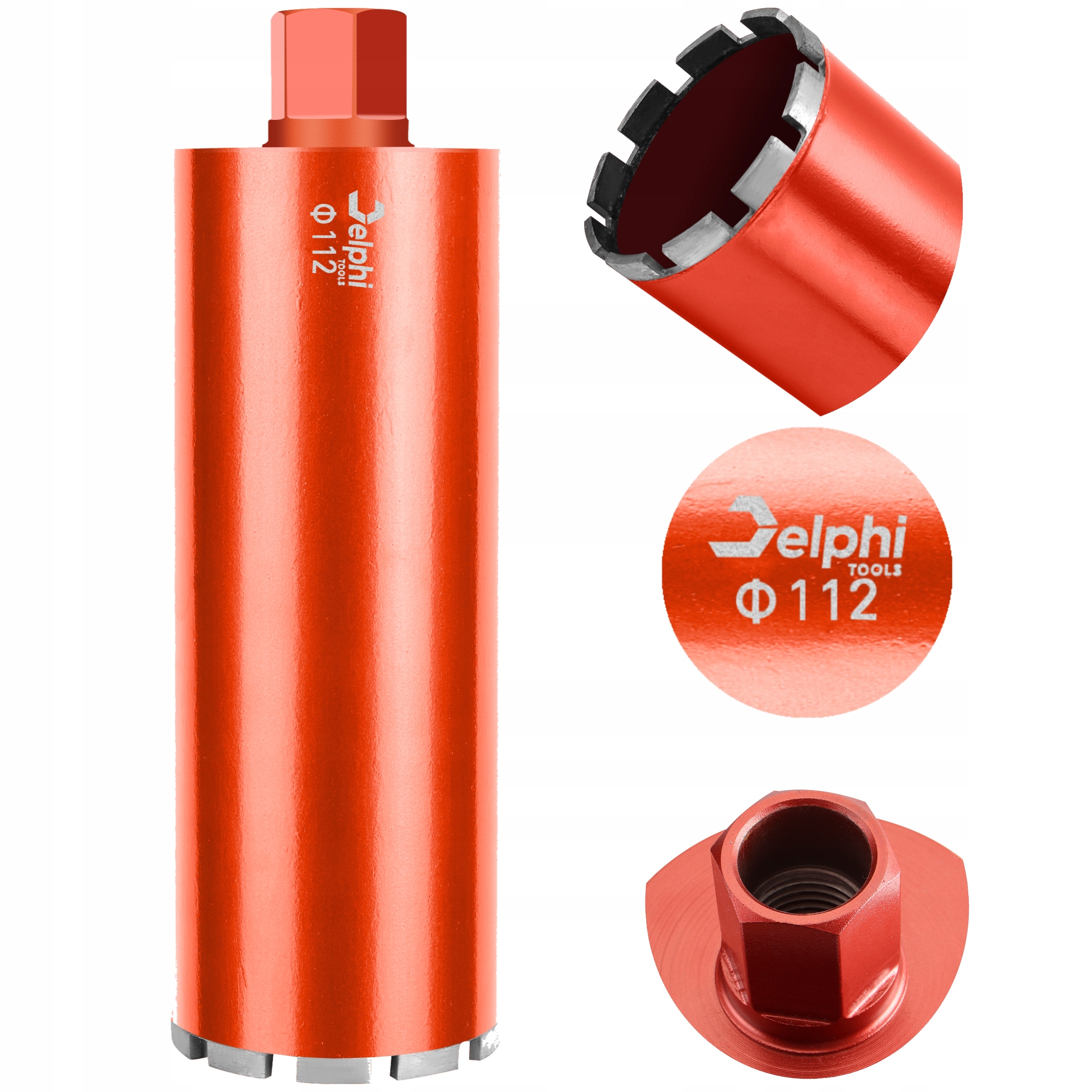 Wiertło Koronowe Diamentowe Do Betonu 112 x 450mm Wiertnica Otwornica