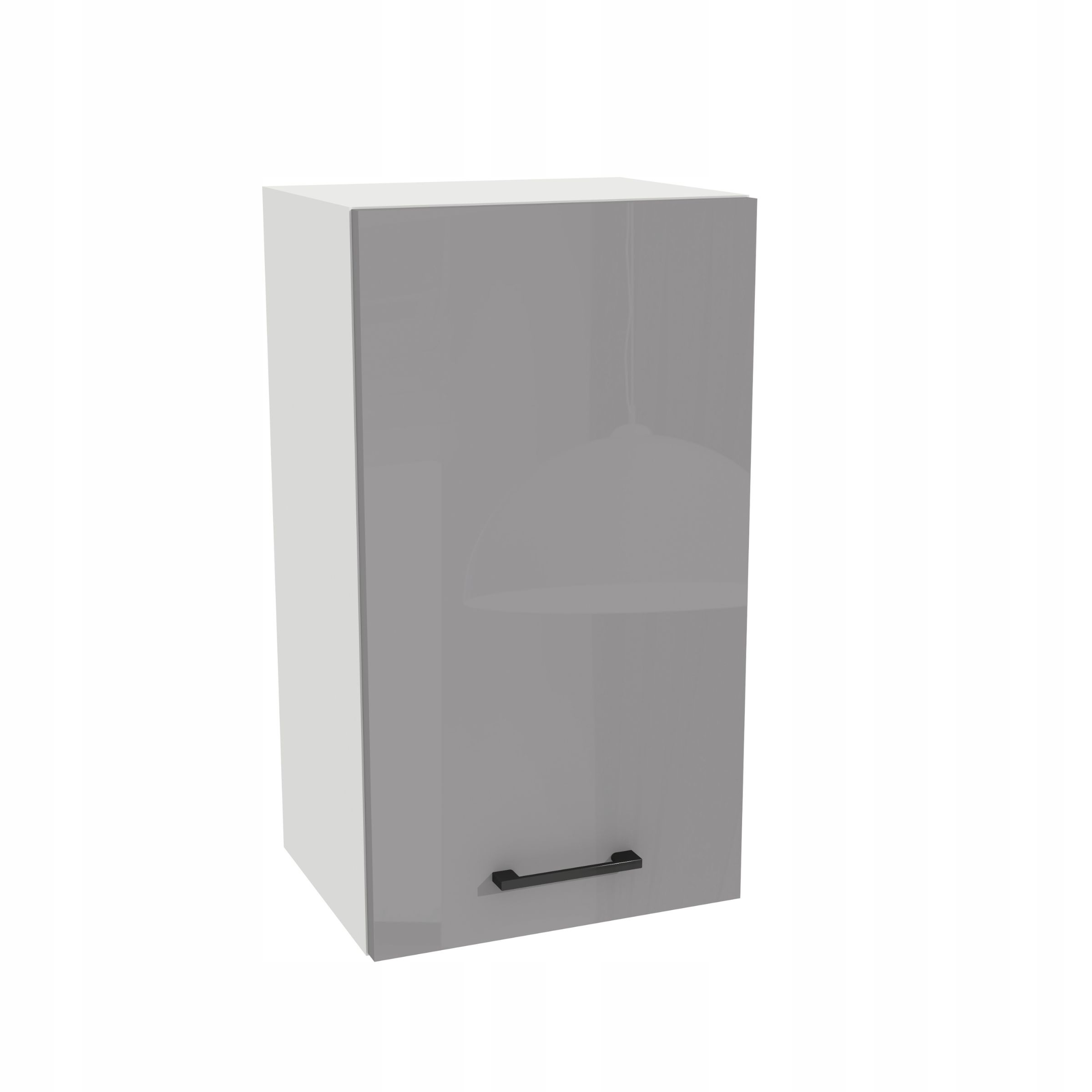 Horná kuchynská skrinka 40/72 Capri korpus Biela predná strana Šedá Akryl Lesk