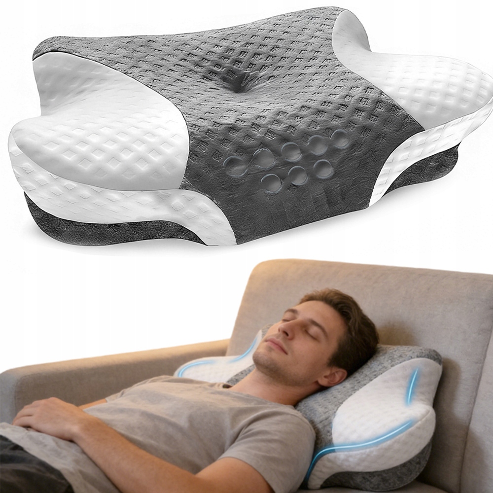 Poduszka Do Spania Ortopedyczna Profilowana Do Spania Pianka Memory 60X35.5