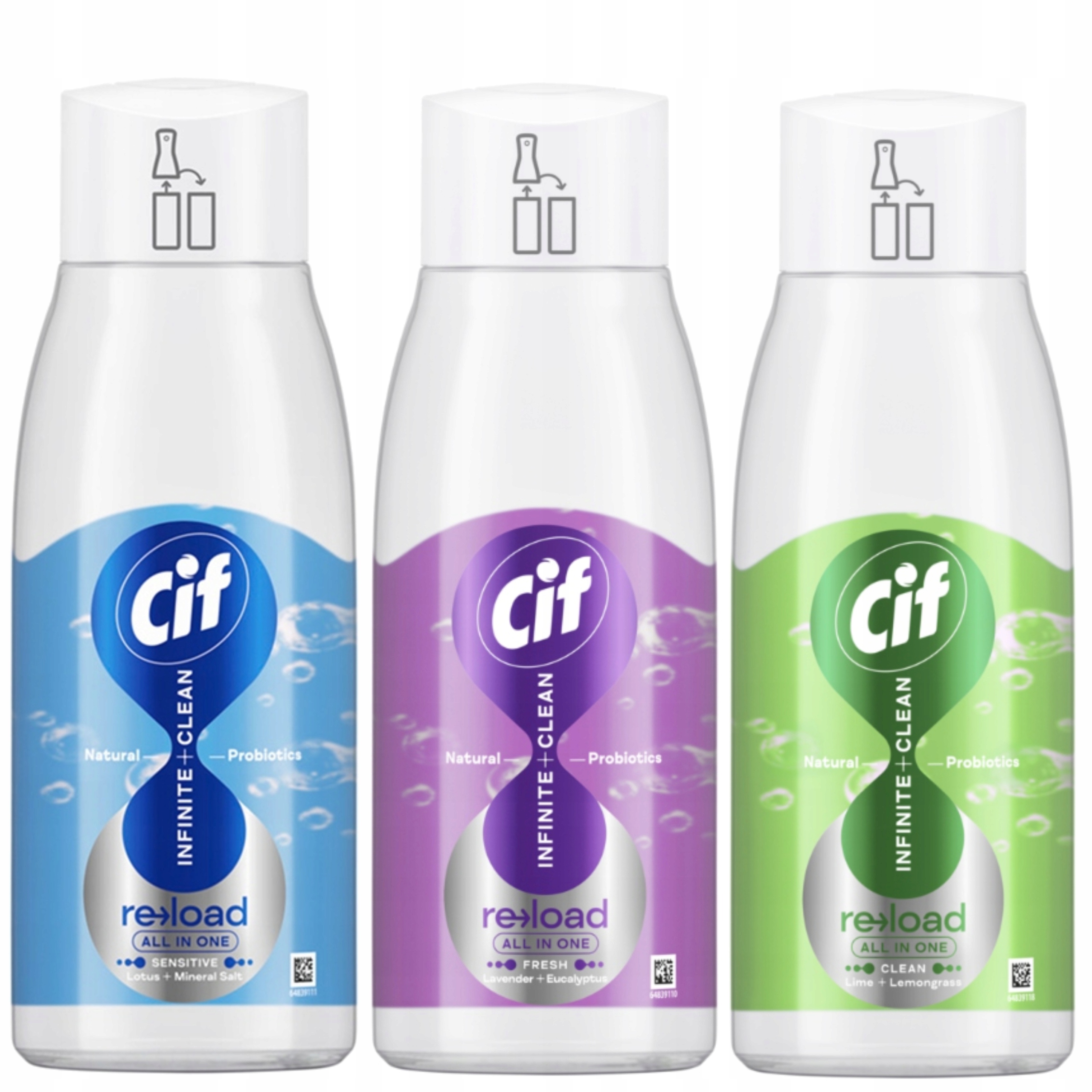 Sada náplní Cif Infinite Clean 590 ml MIX x3