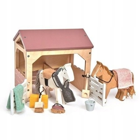 

Tender Leaf Toys drewniana stajnia 2 konie koń box
