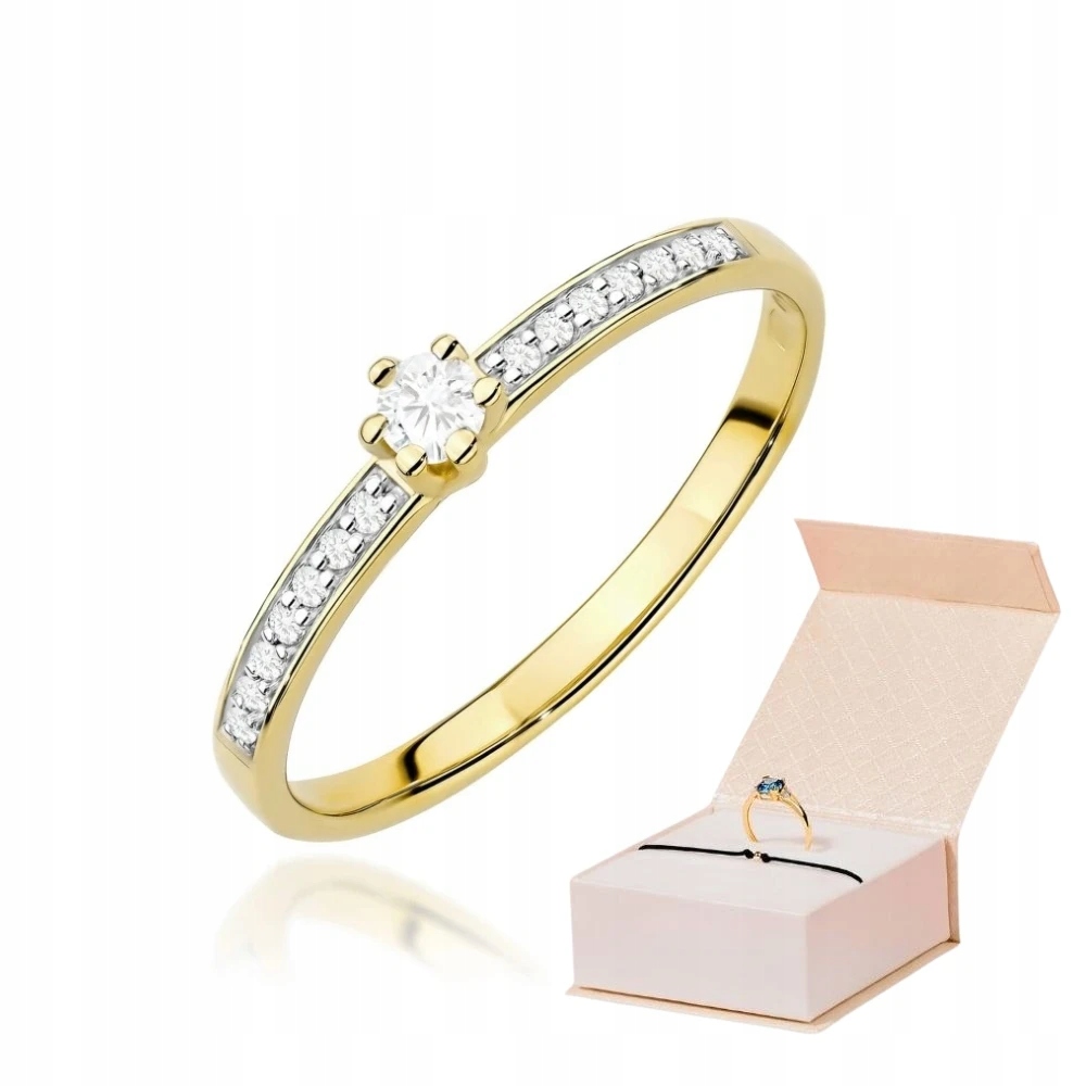 Prstýnek S Laboratorním Briliantem 0,10 ct Zlato 585 Zlatý Náramek