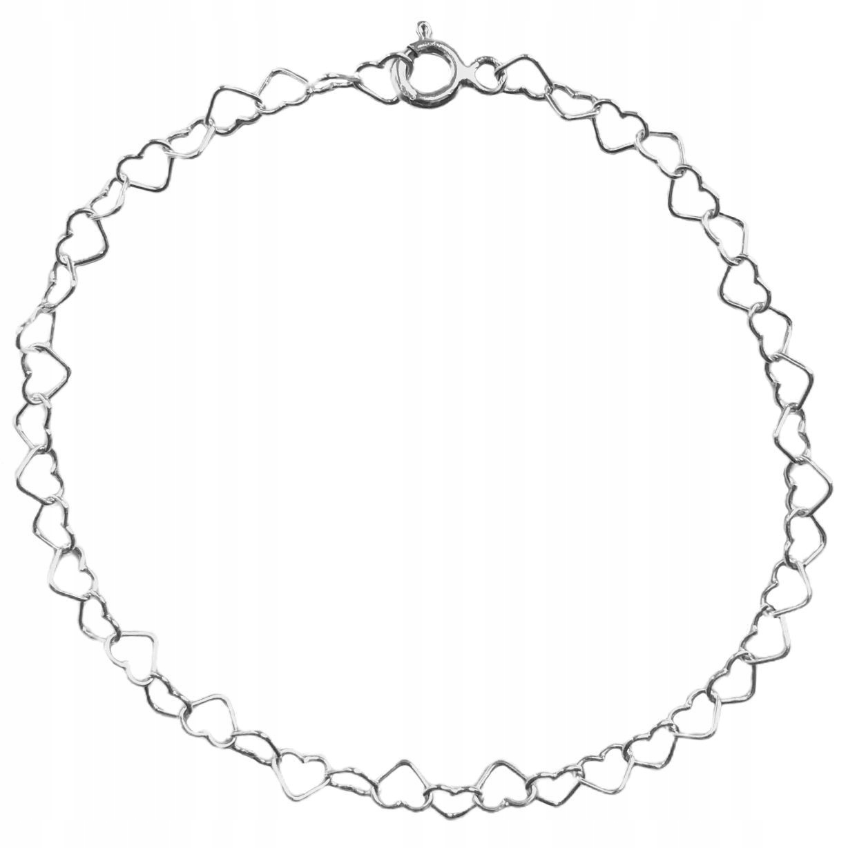 

Bransoletka na Rękę Serce Baza Charms 19 cm 925