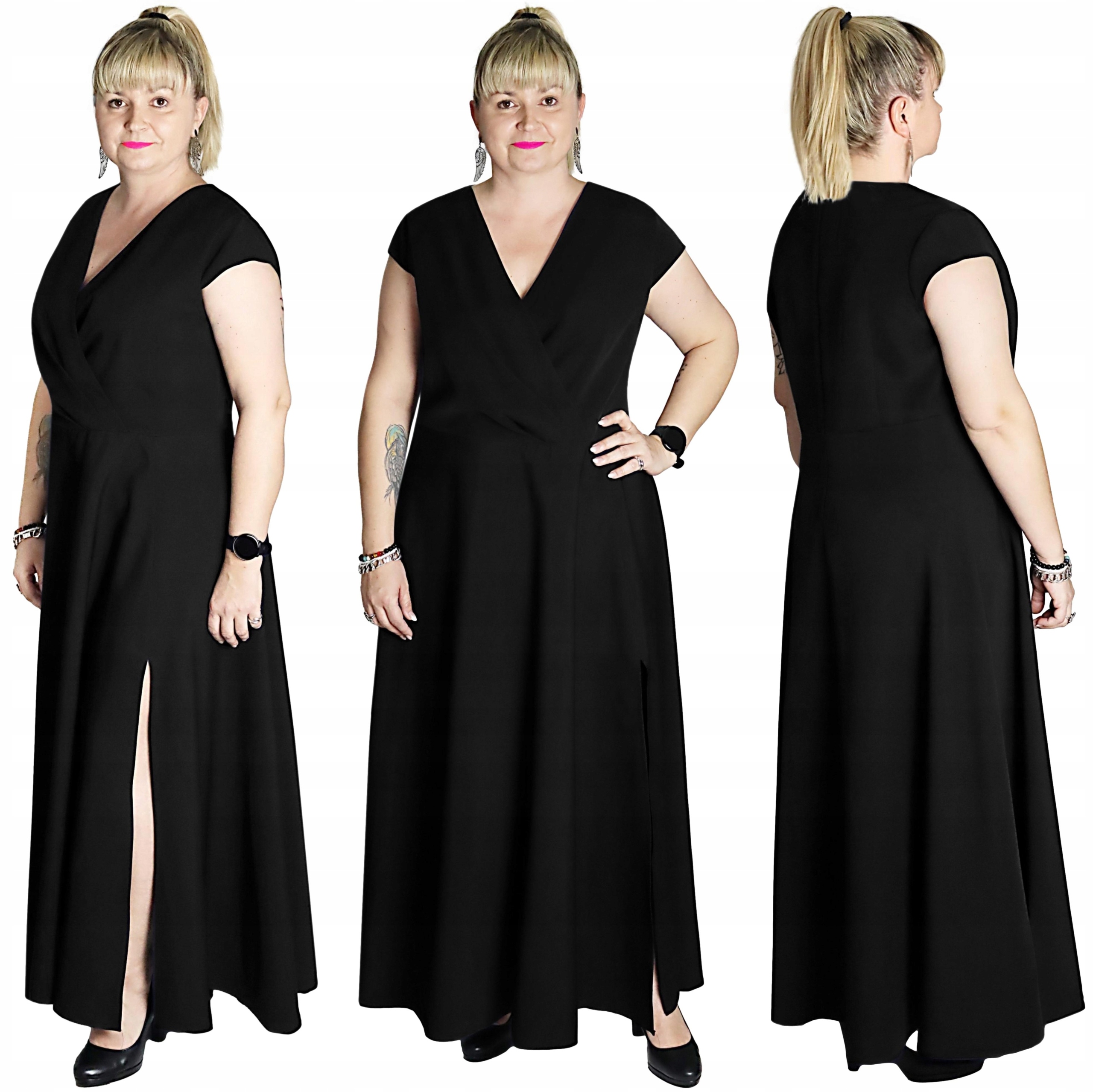 Elegantní Šaty Maxi, barva Černá vel 52