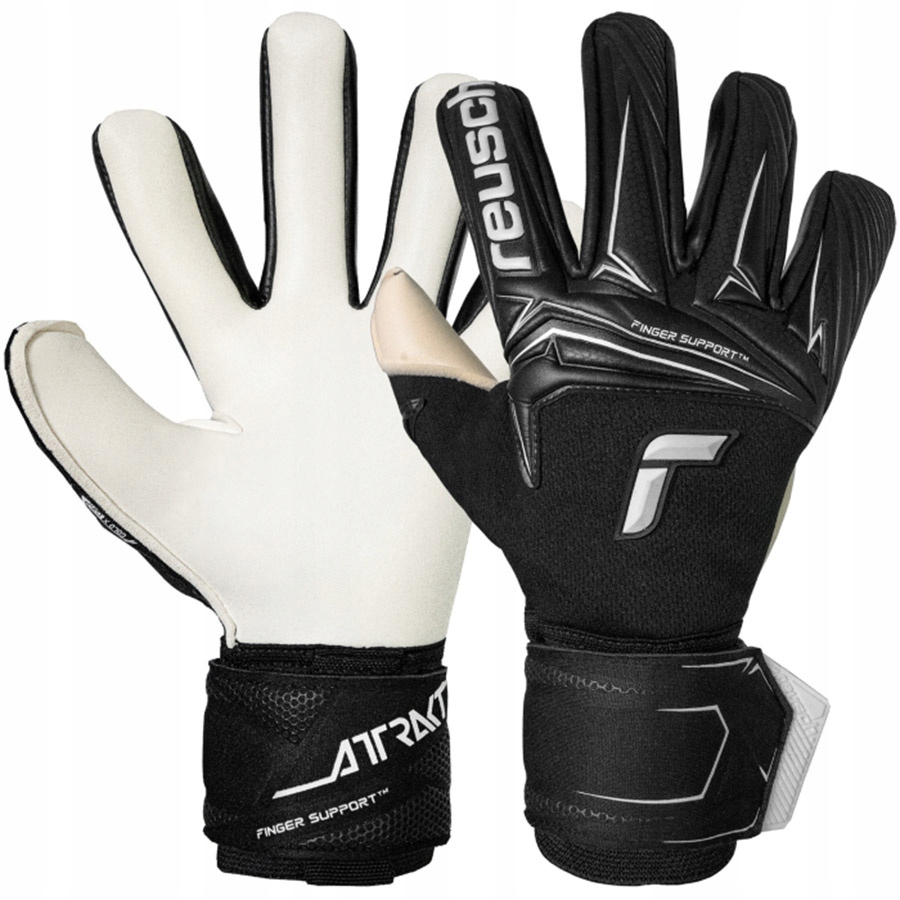 Rukavice Reusch Attrakt Gold X Nc Finger Support 56 70 960 7701 černá 10,5