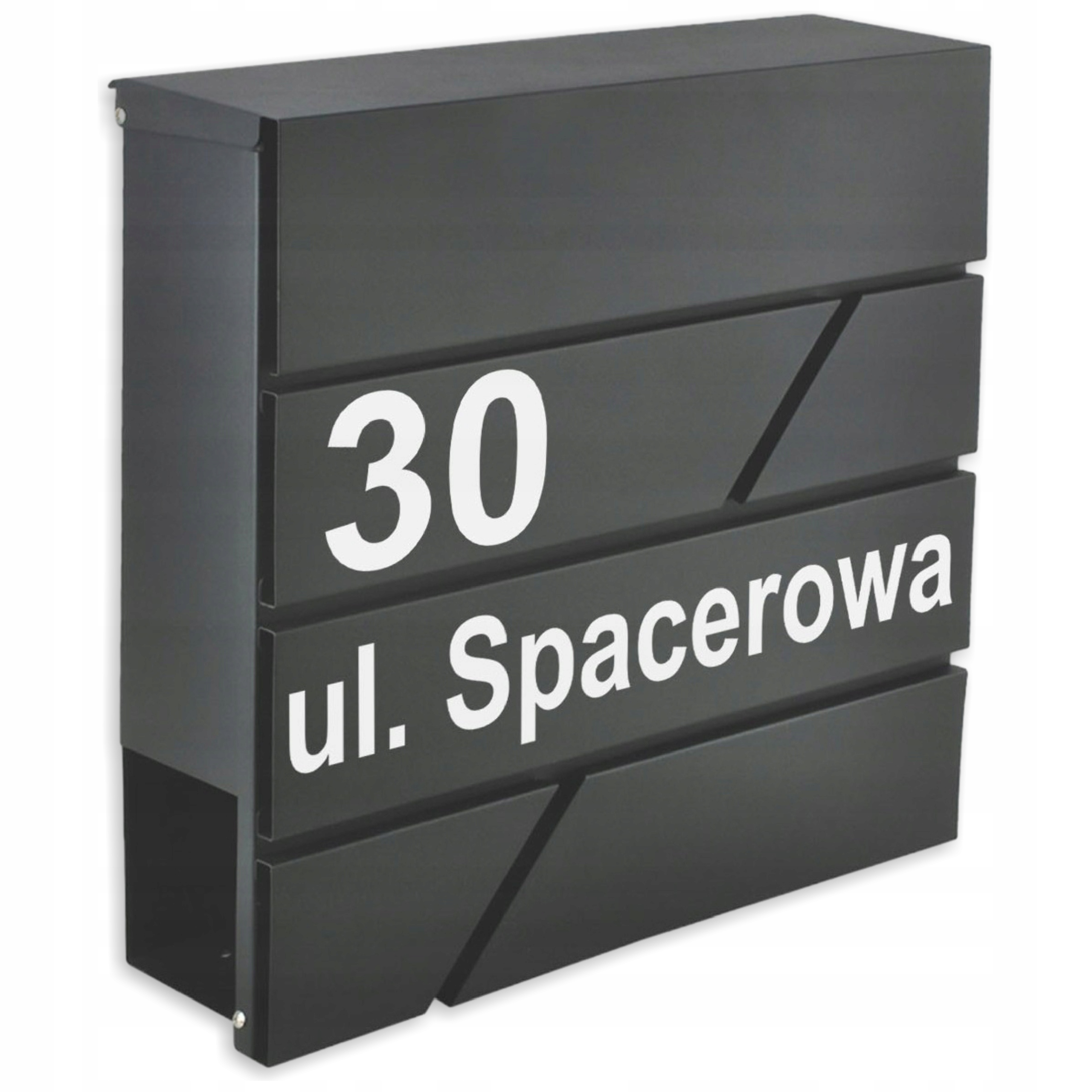 Poštovní Schránka Na Dopisy Novinová Černá S Číslem Domu Adresou Tisk Uv
