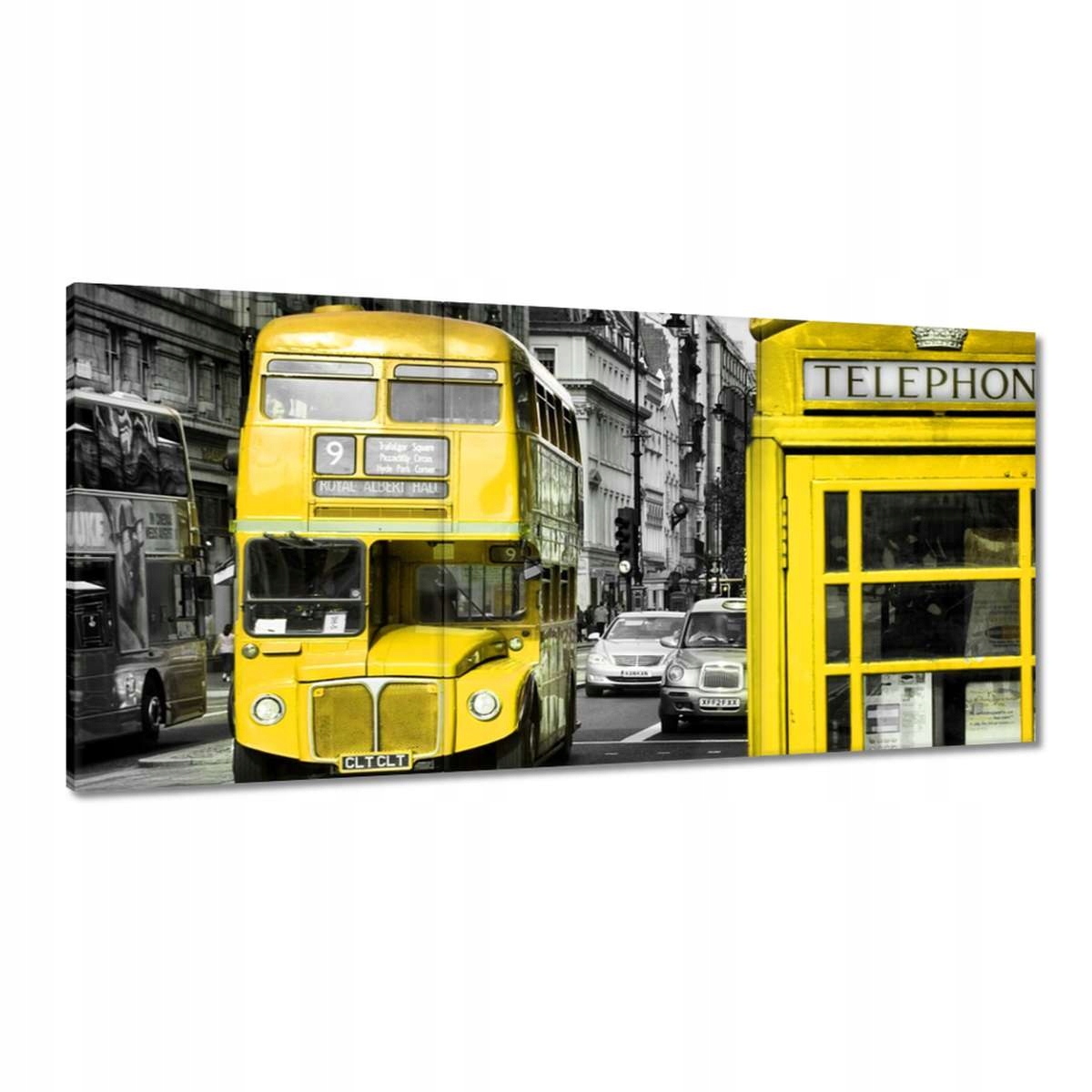 Obrazy 180x90 Žltá telefónna búdka