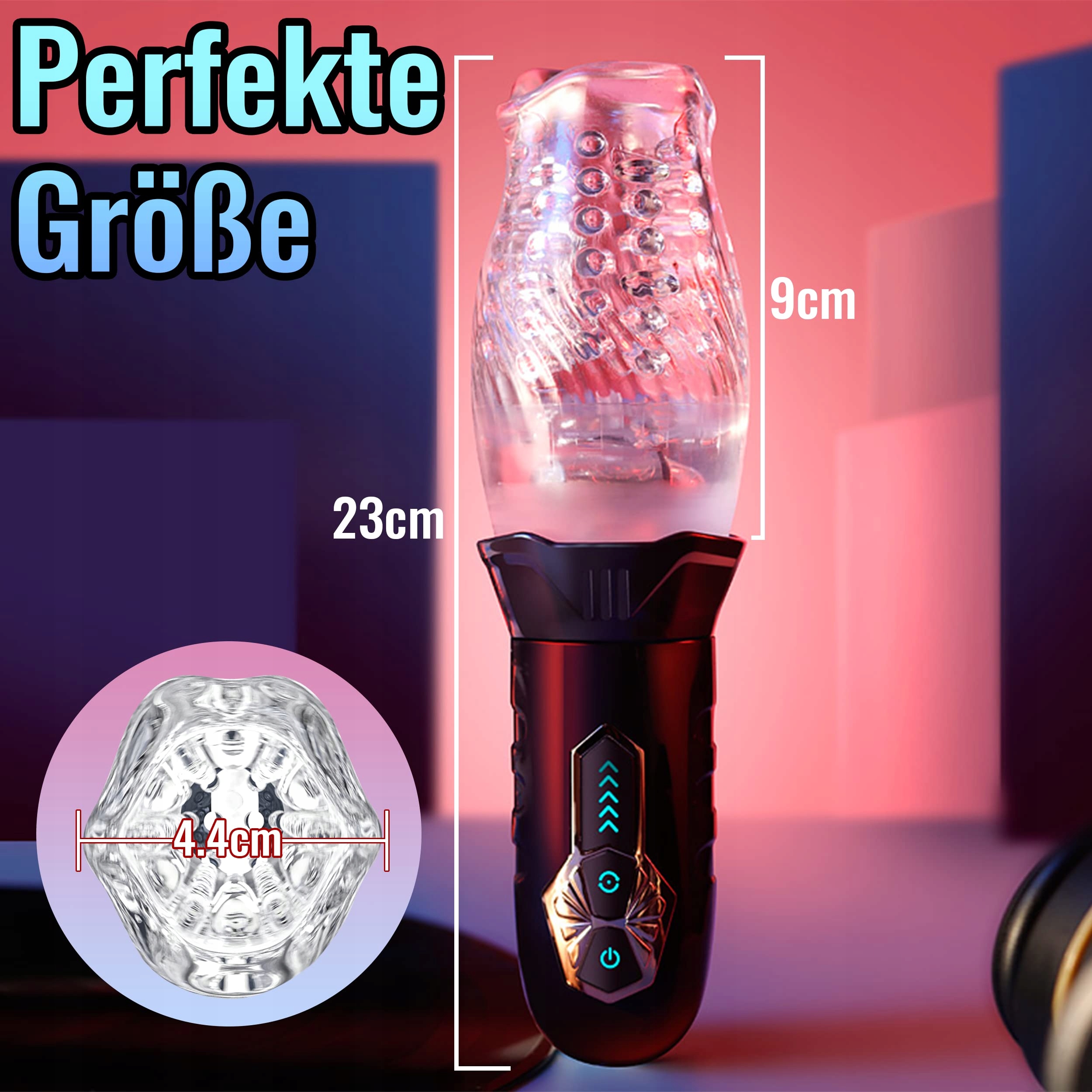ELECTRIC MASTURBATOR Kubek Dla Mężczyzn 5 Trybów Rotacji 10 Trybów Wibracji — miniatura 5