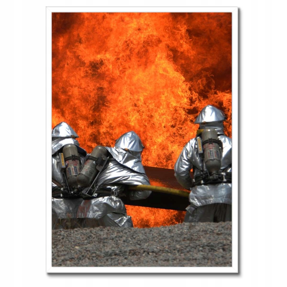 Plakáty v rámu 50x70 Hasiči v akci