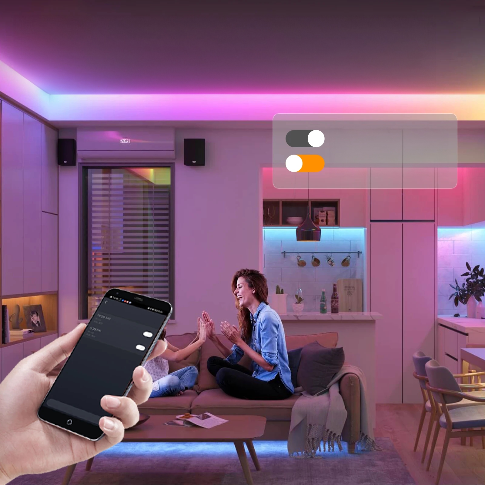 TAŚMA LED 5M COB NEON RGBIC 576LEDM WS2811 BLUETOOTH APLIKACJA PILOT ZESTAW Stan opakowania oryginalne