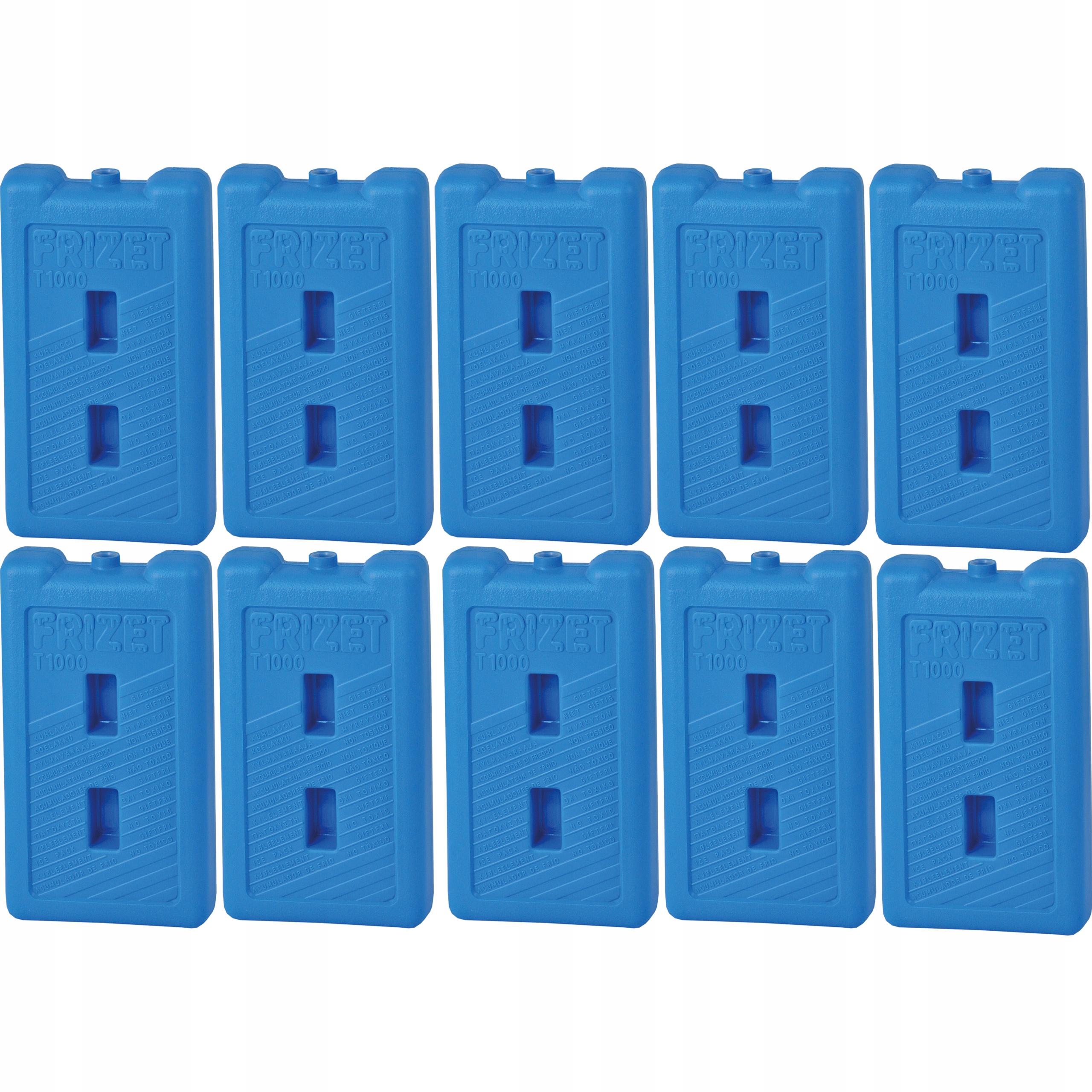 Mrazící chladicí vložky do chladničky pro piknikovou termotašku 10 x 1000 ml