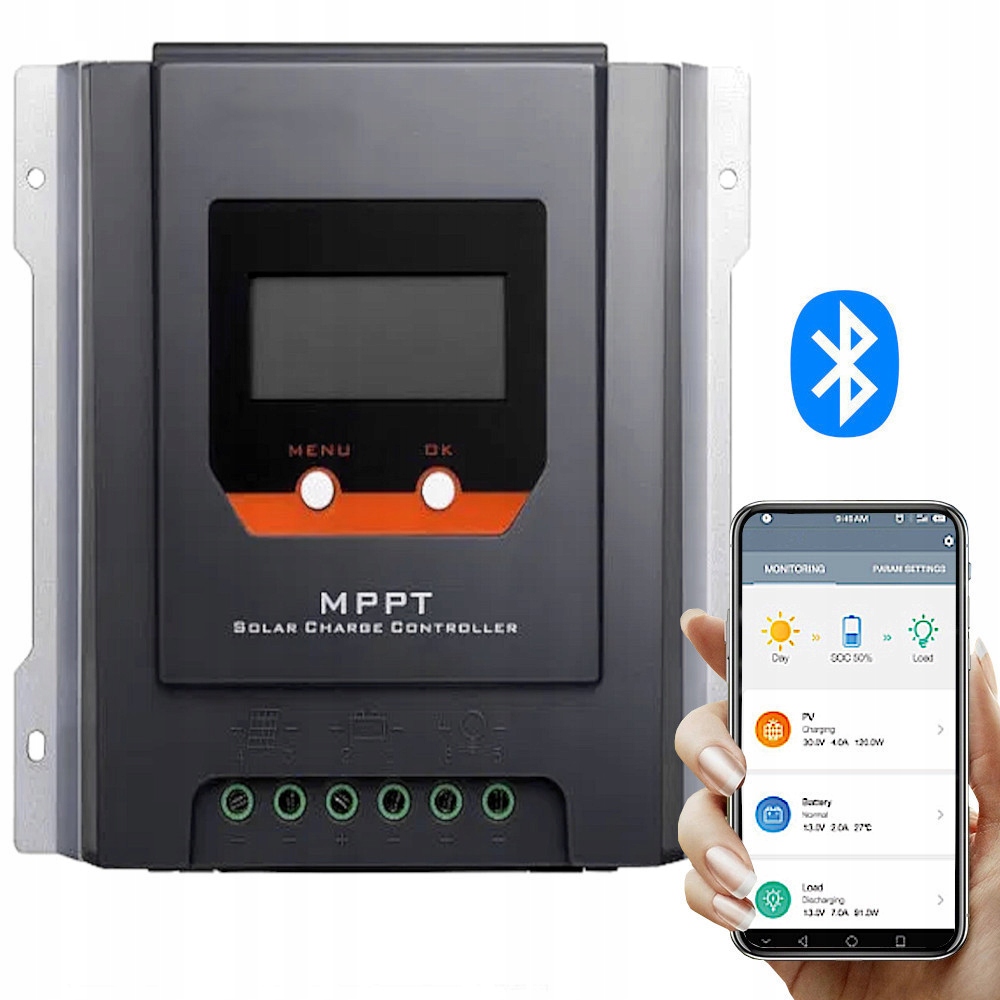 Regulátor Nabíjení Mppt 30A 12/24 S Bluetooth