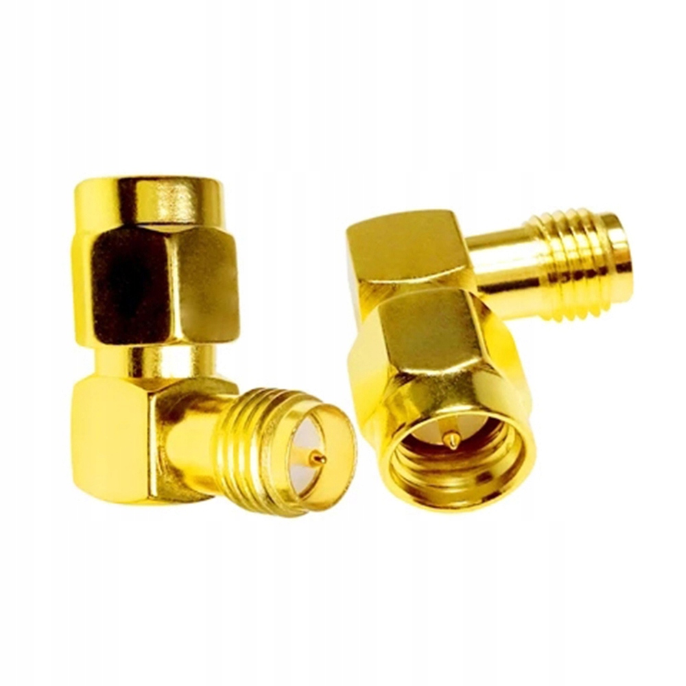 Adapter GSM wtyk RP-SMA / gniazdo RP-SMA 90st. Złącza wtyk SMA
