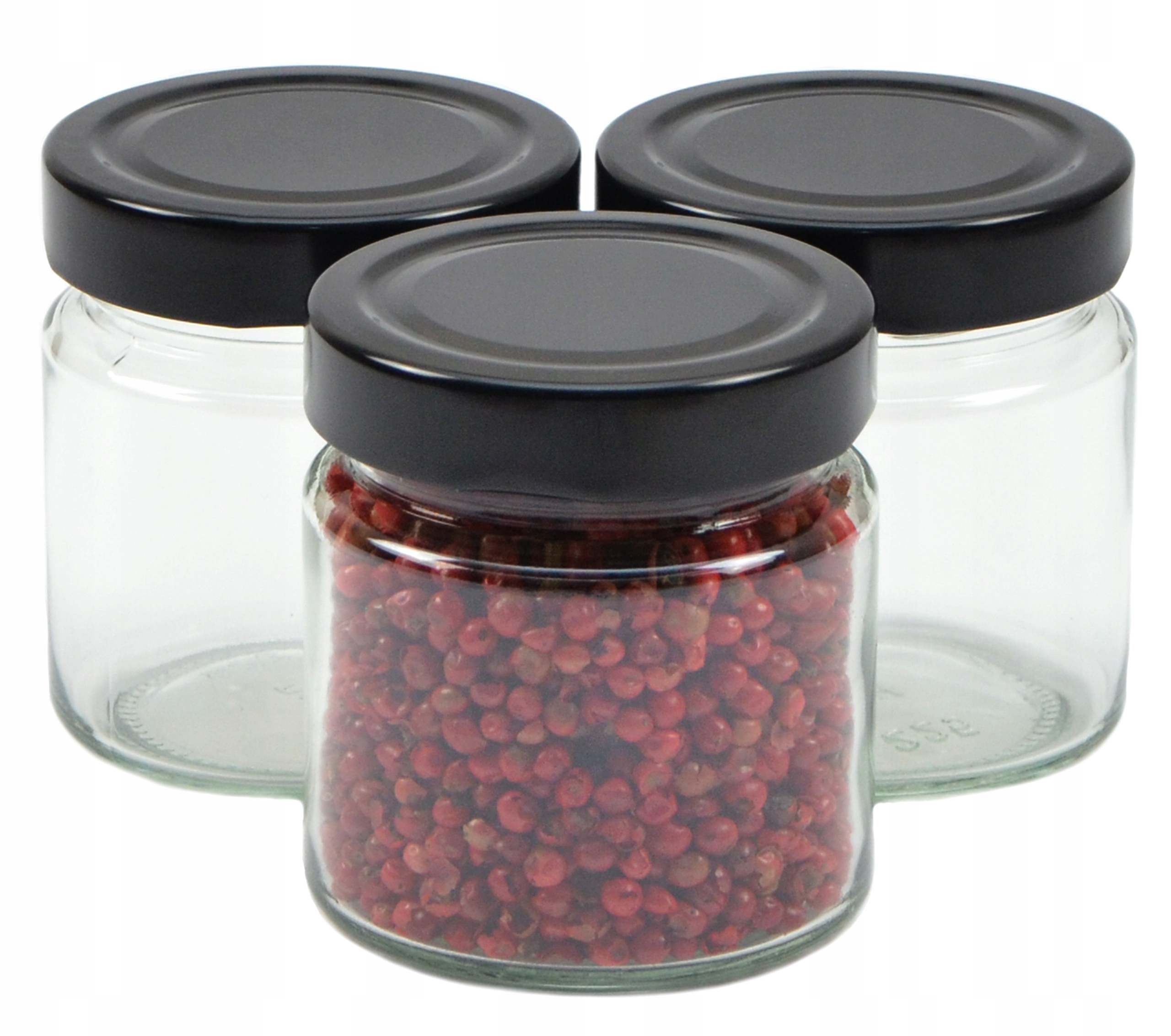 

Słoik szklany 225 ml Z Wysoką czarną zakrętką Deep