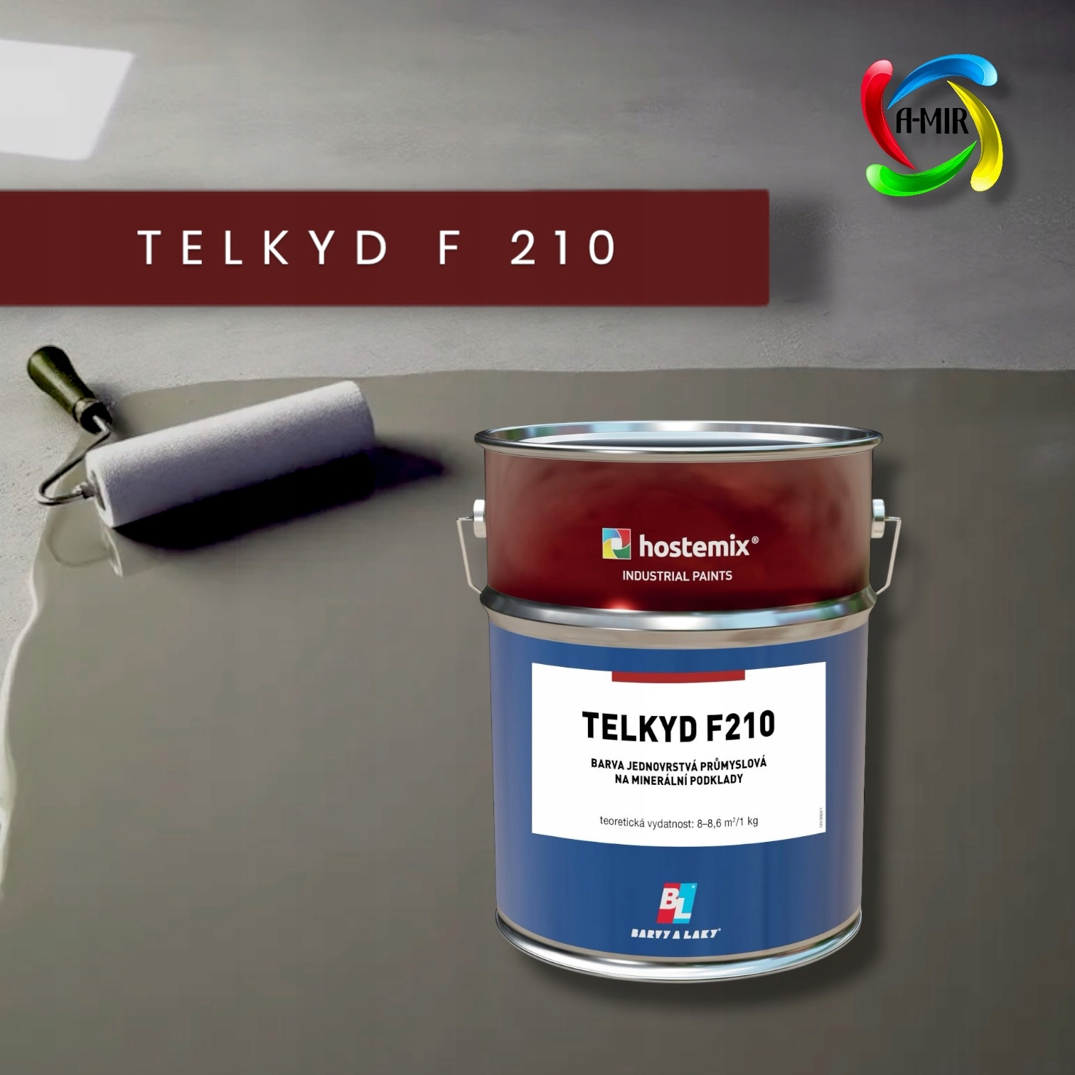 Szybkoschnąca farba do malowania linii, posadzek, podłóg Telkyd F210 12KG