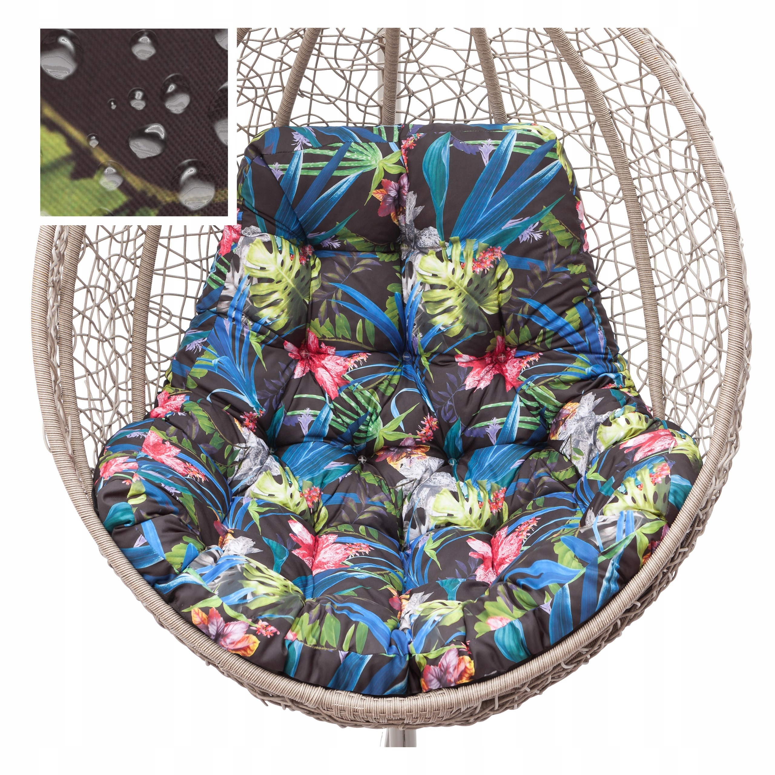 Polštář na závěsnou houpačku, Voděodolná poduška na křeslo kokon hnízdo