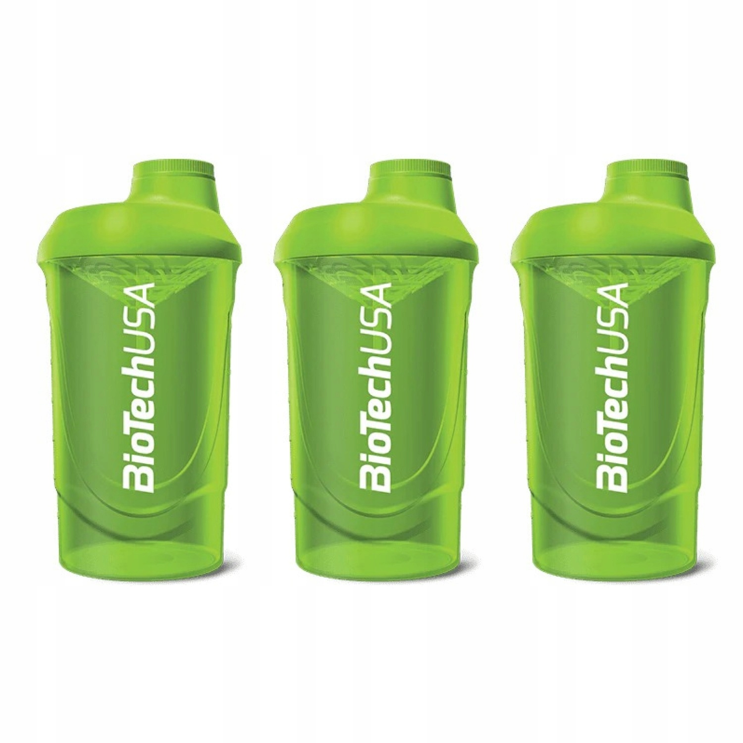 3x BioTech Usa Shaker Wave green 600ml