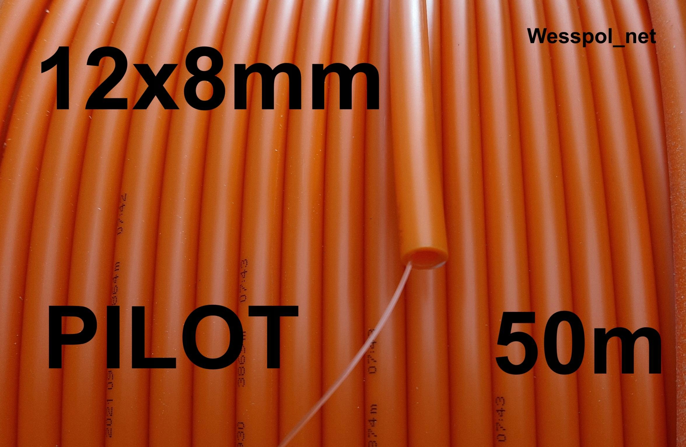 Mikrorurka grubościenna doziemna rura osłonowa 12/8mm z pilotem 50m