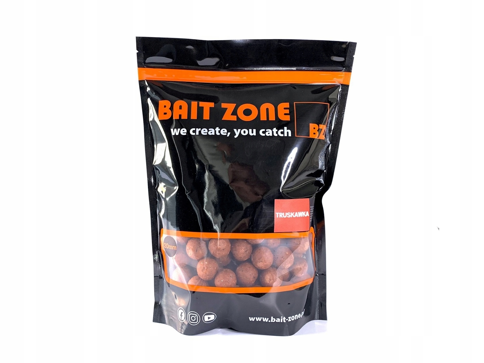 Bait Zone Kulki Zanętowe Truskawka 20mm 1kg Kulki Proteinowe