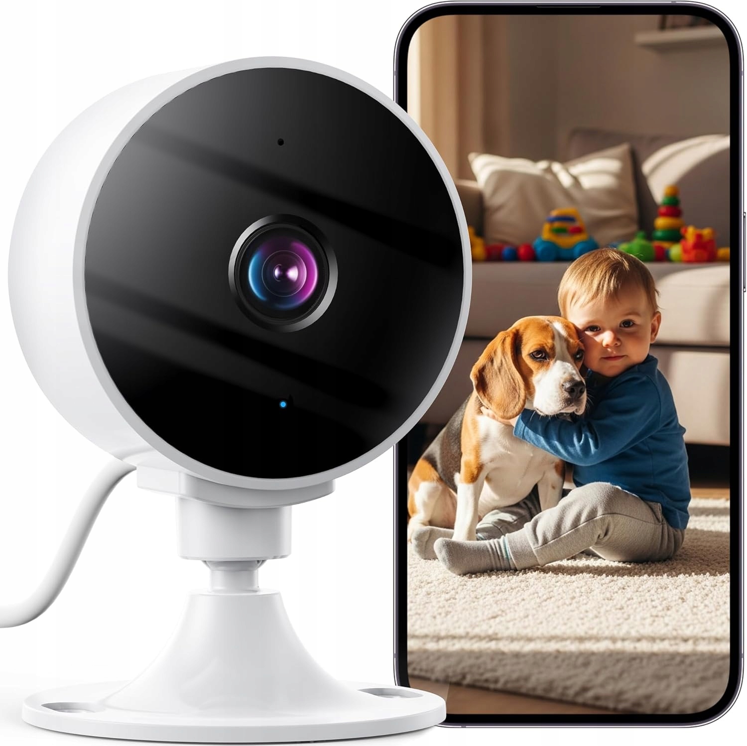 Kamera IP 2K 3MP WiFi Niania Nocne Widzenie Alexa Elelink GC1