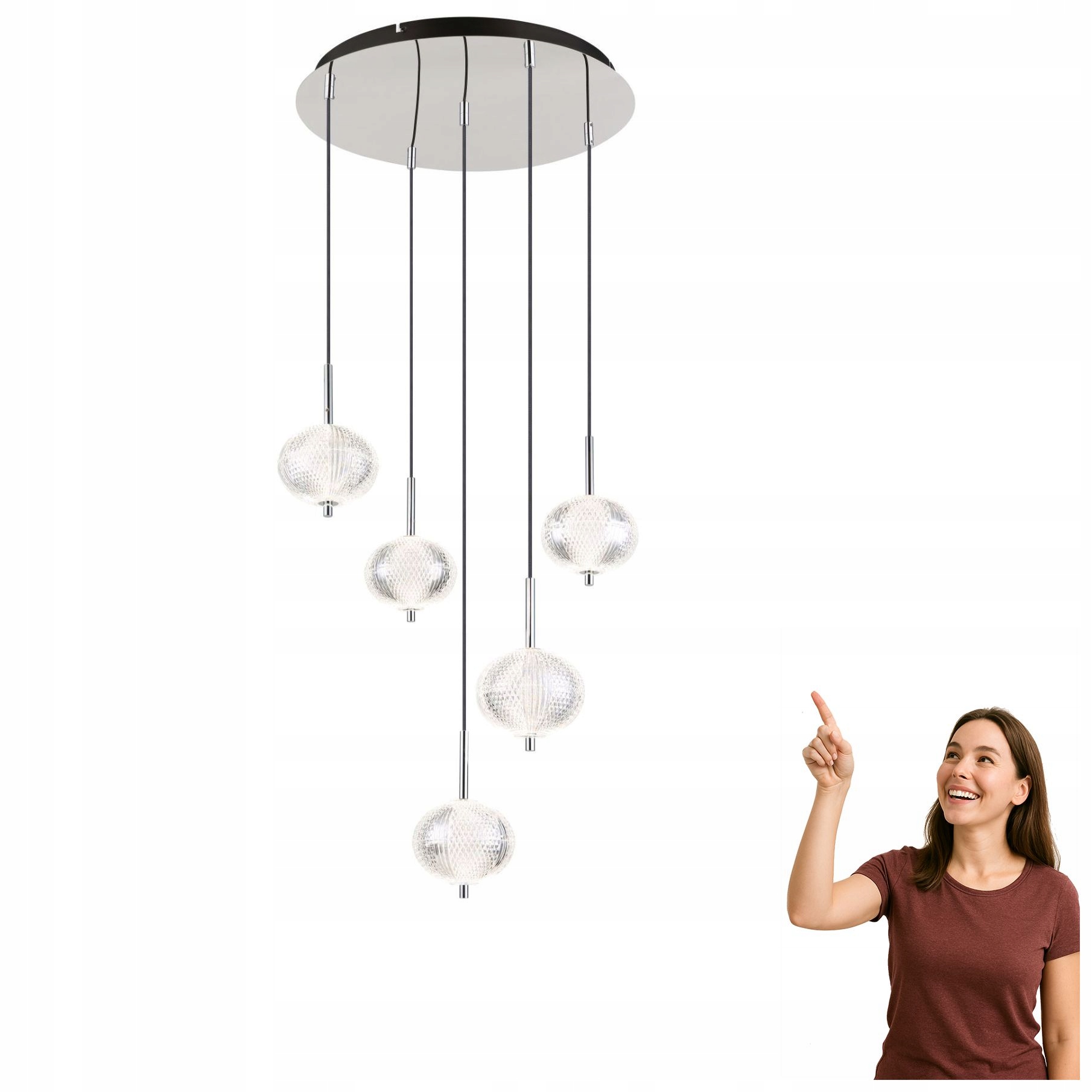 Závesná Led lampa 33W Aida 16042-5HC Globo