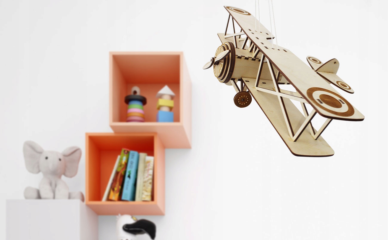 DREWNIANY SAMOLOT, DEKORACJA, PREZENT IMIĘ DZIECKA Marka inna marka
