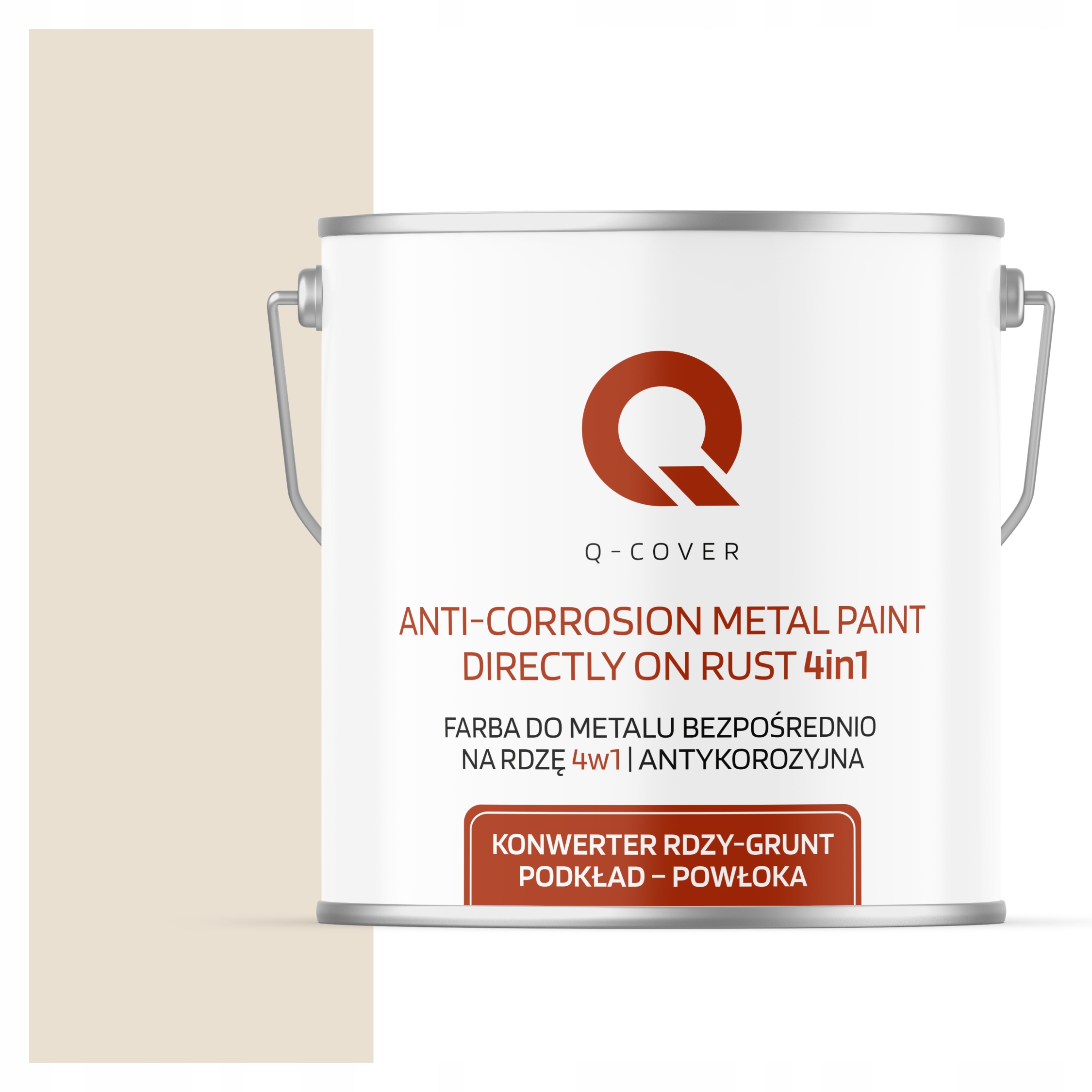 Farba Na Kov Na Hrdzu Aluminium Pozinkovaná Oceľ 4v1 Krémová Ral 9001 Mat 5L