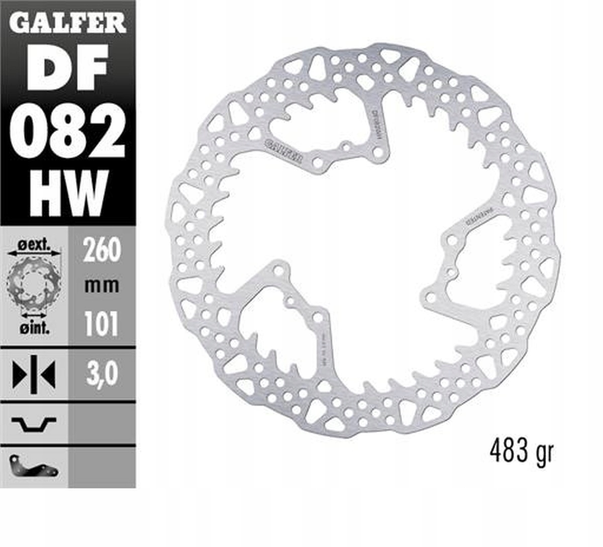 Galfer Predný Brzdový Kotúč Honda Crf 250R '15-'24 Crf 450R '15-'24 (260X