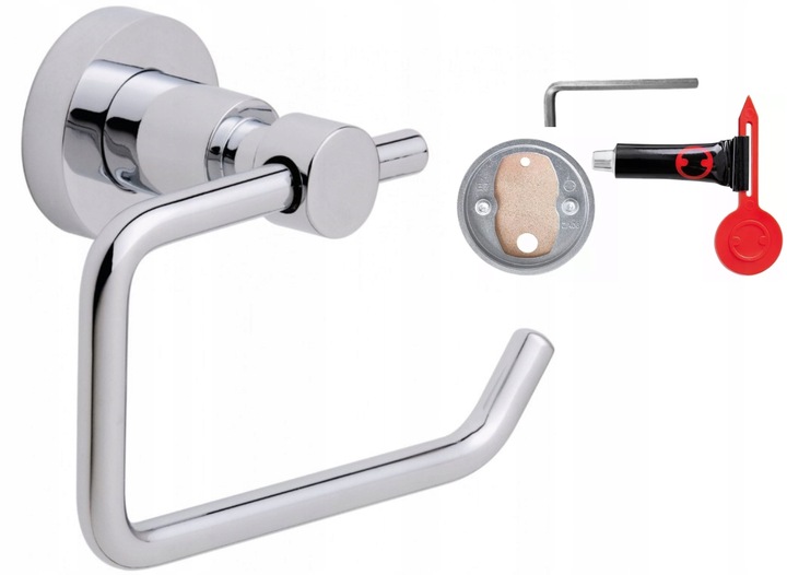 Uchwyt na papier toaletowy BEZ WIERCENIA tesa Loxx