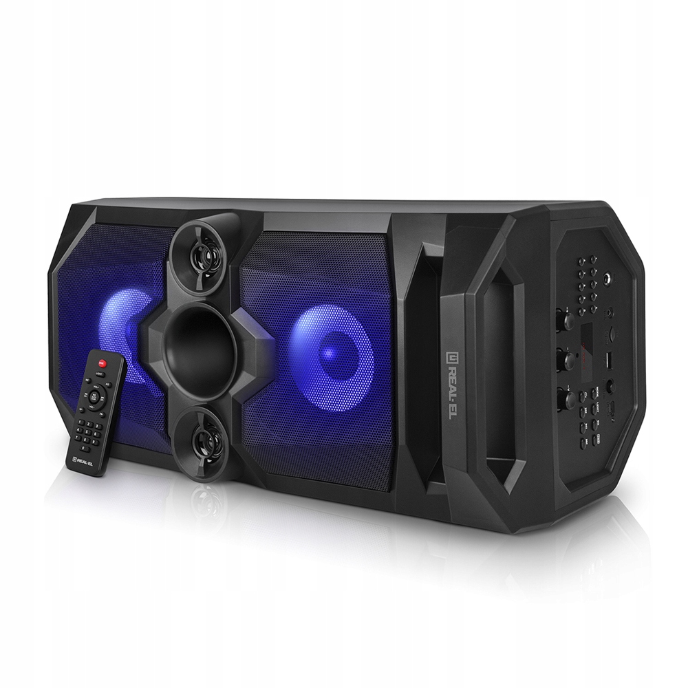 Głośnik Przenośny Bluetooth Real-El X-771 50W Kolor czarny