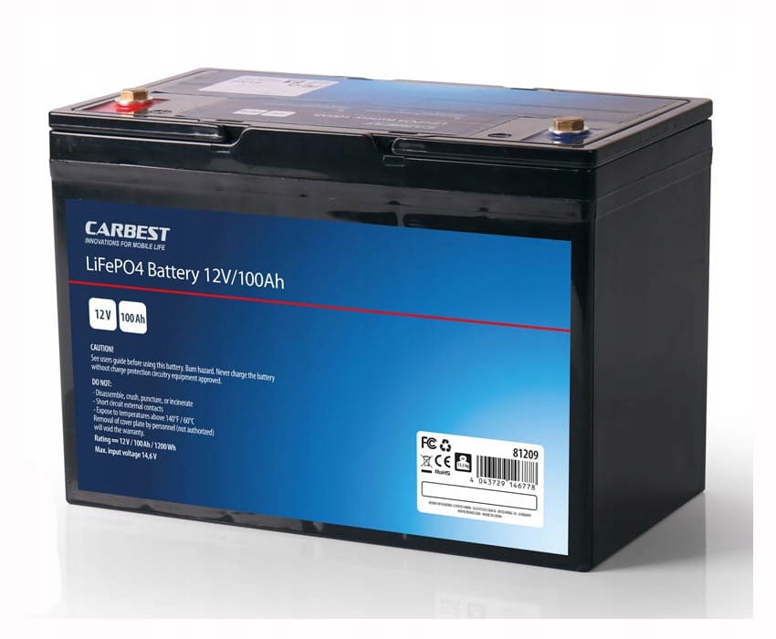 81209 - Акумулятор Carbest LiFePO4 12v 100Ah