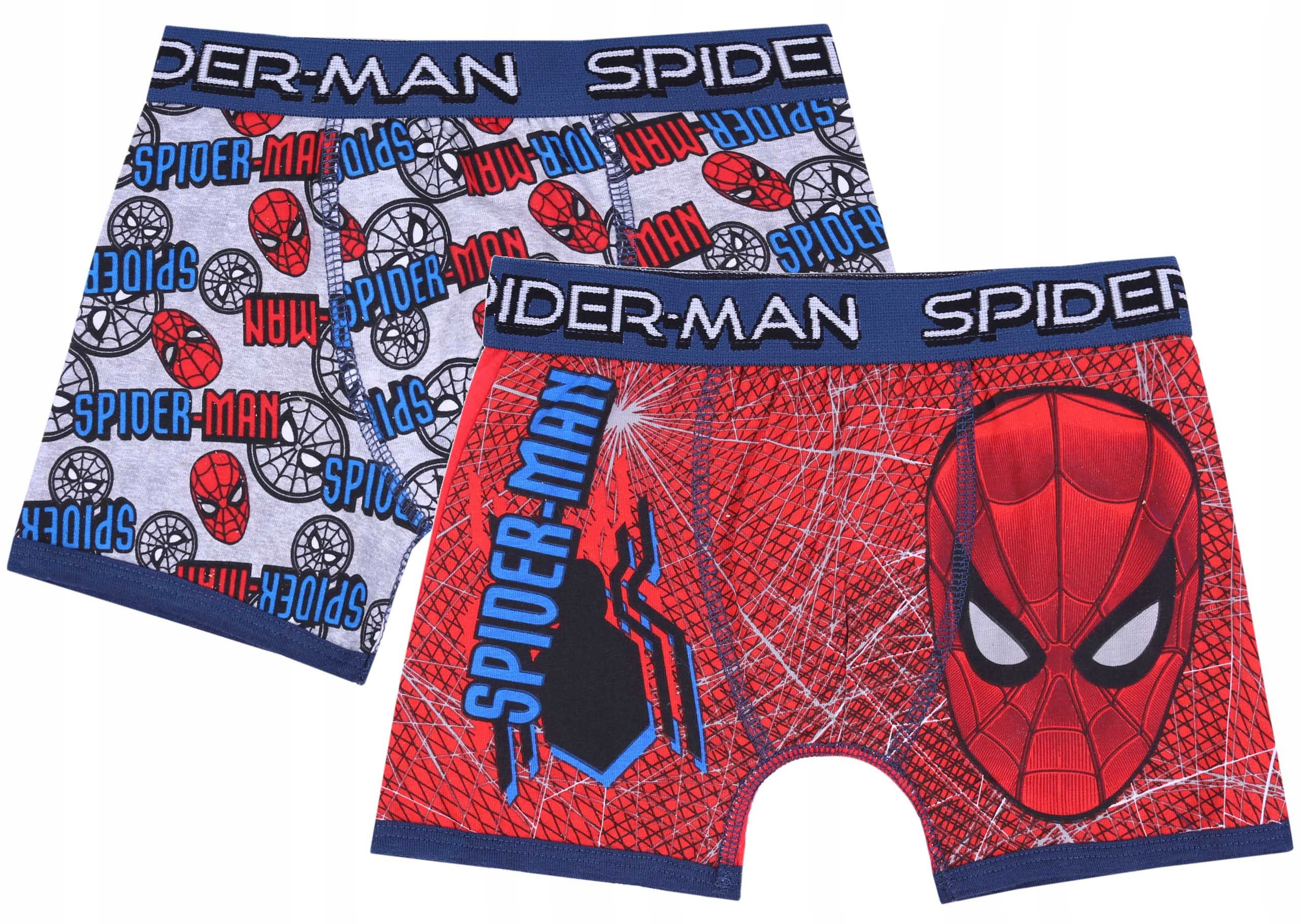 

2x Szaro-czerwone bokserki Spider-Man Marvel 128cm