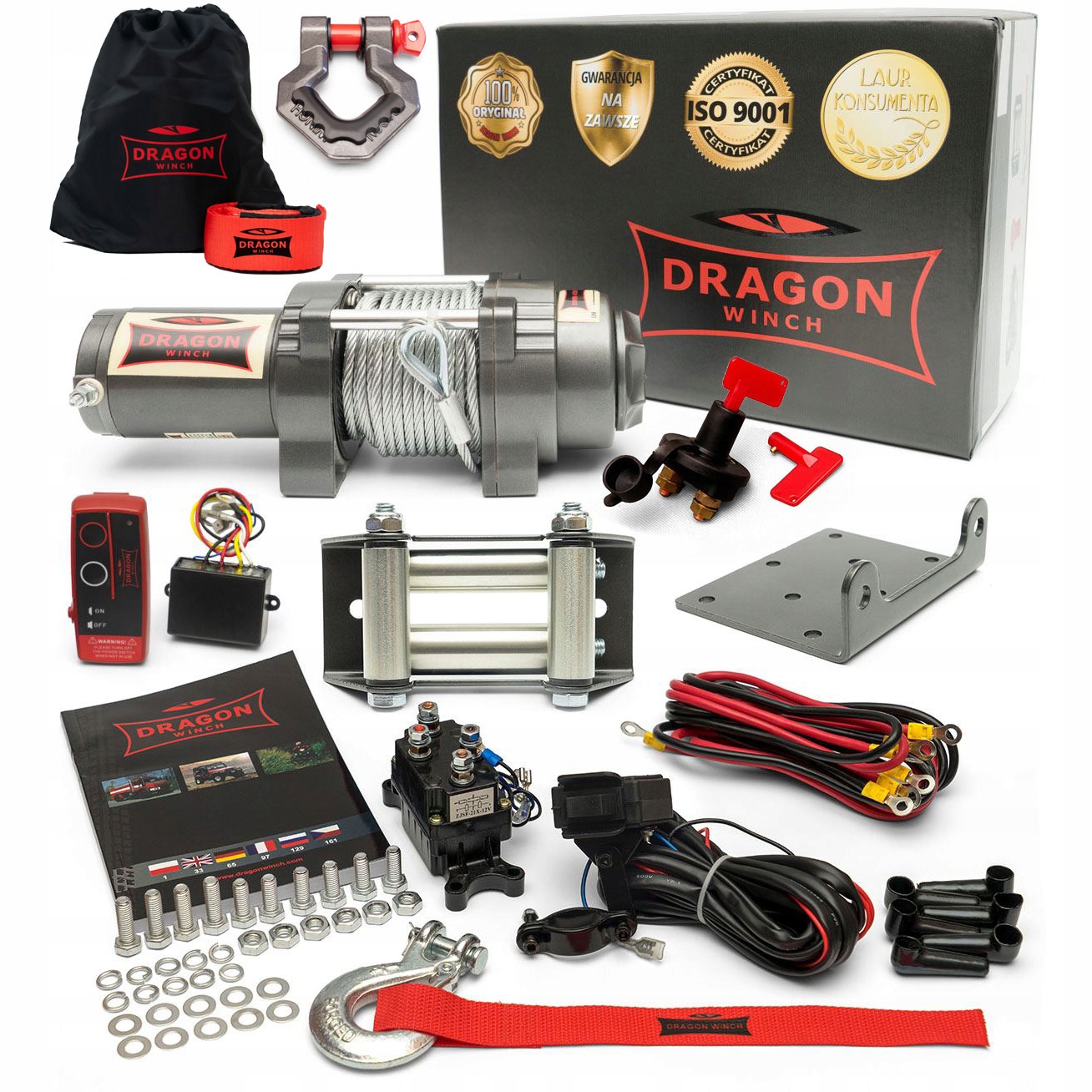 2T Elektrický Naviják 12V Lanový Naviják quad pluh čtyřkolky atv pilot