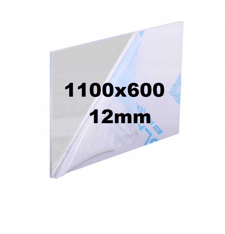 Pleksi /plexi Pleksa /plexa Bezbarvá na míru 1100x600x12mm Akrylová Deska