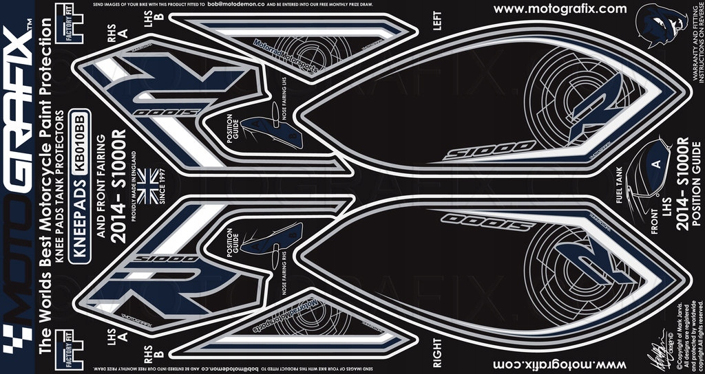 БОКОВОЙ И ПЕРЕДНИЙ ШПОН BMW S1000R 2014-2015