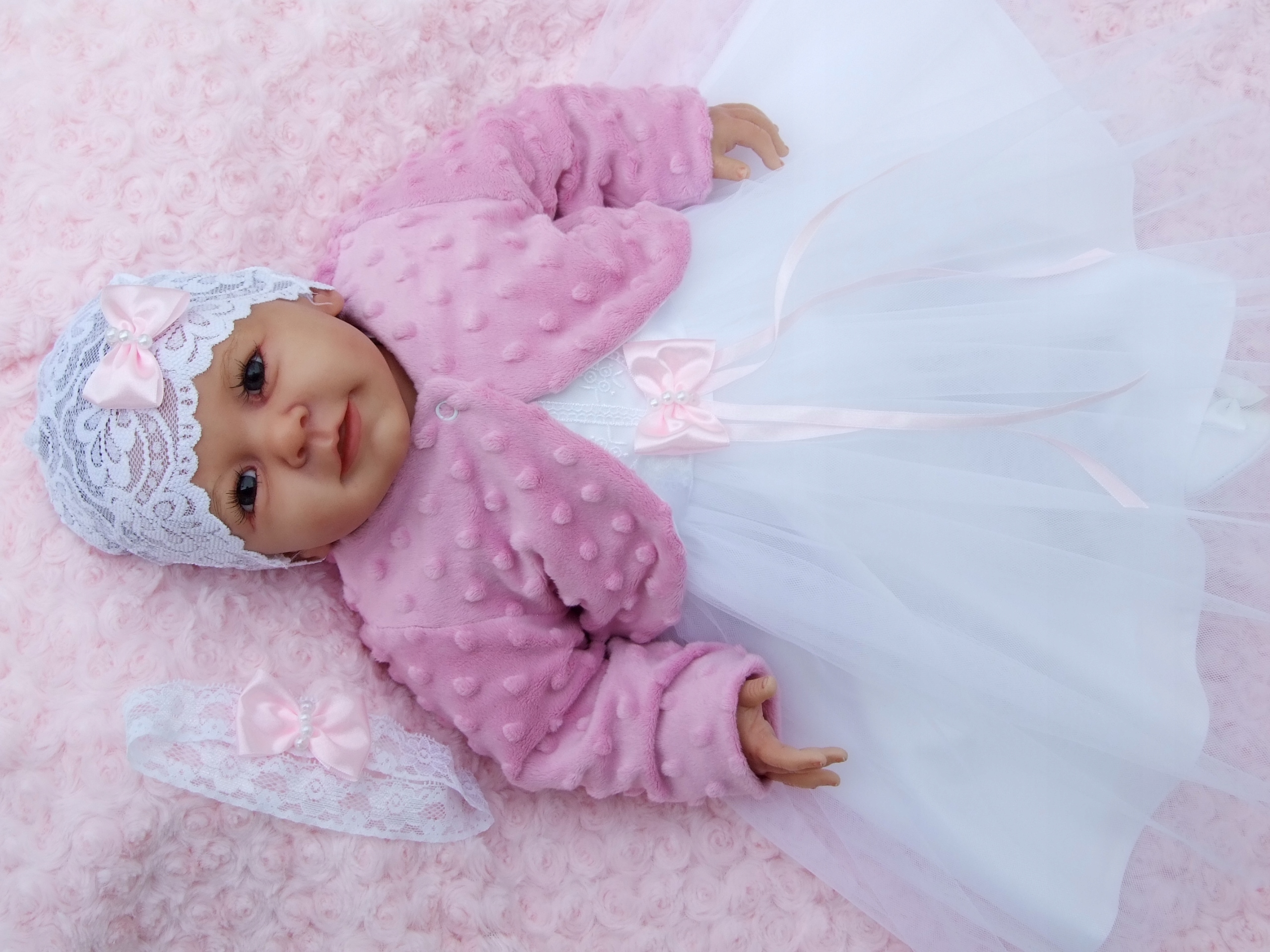 CHRZEST komplet 4 częściowy ZESTAW do chrztu 80r Szerokość pod pachami 57 cm