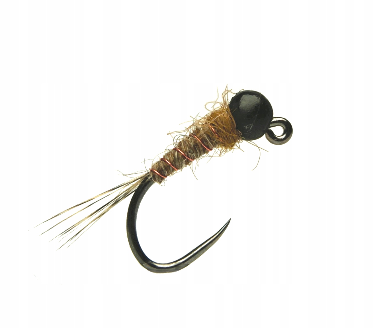 

Brown wool body alpaka thorax jig nymph haczyk 12