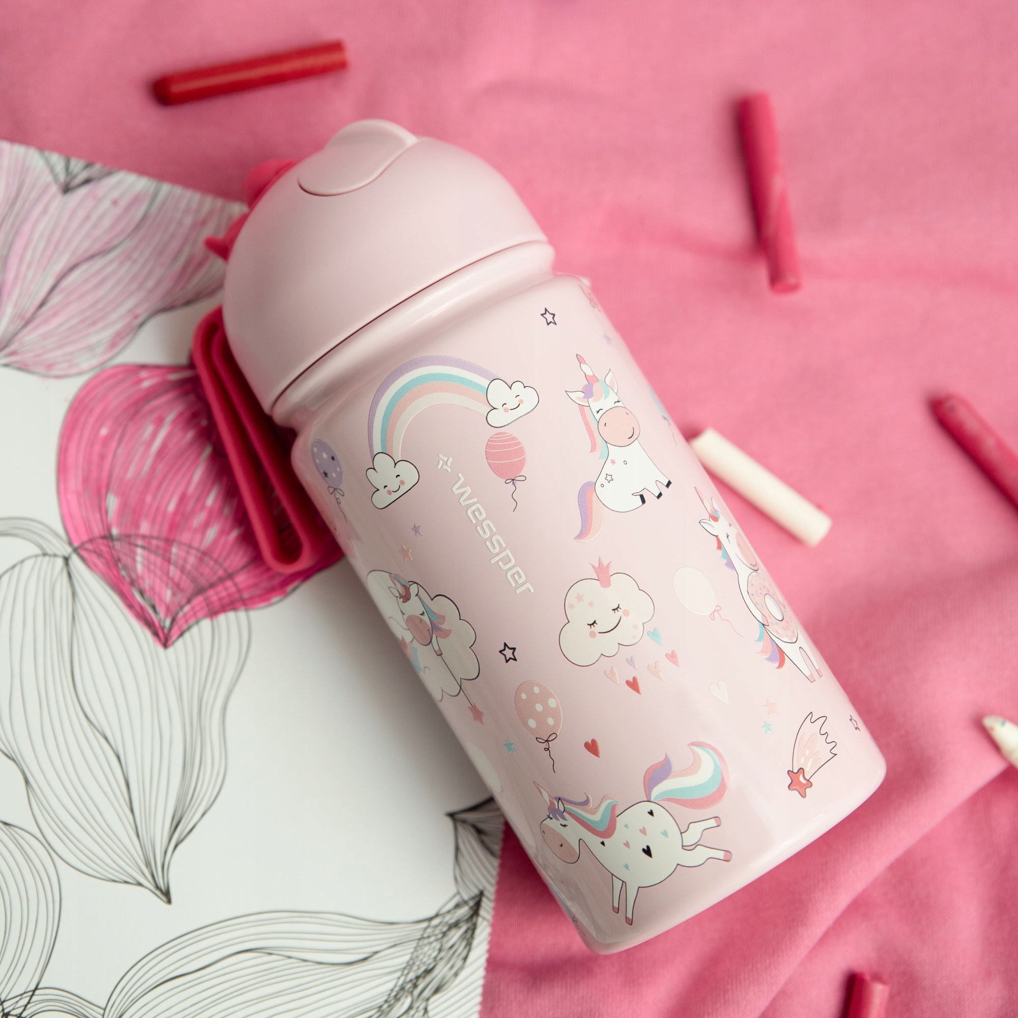 Butelka na wodę bidon jednorożec + launchbox pojemnik pudełko śniadaniowe EAN (GTIN) 5902668843287