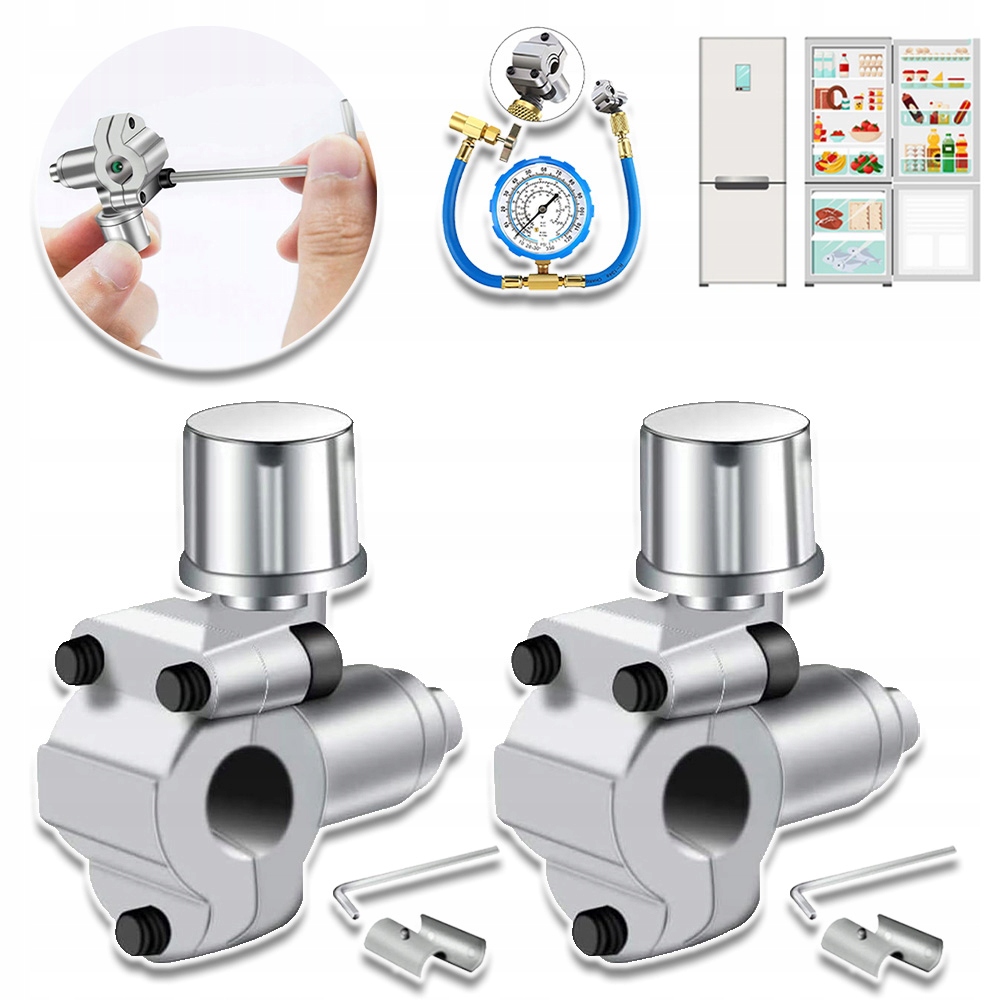 2X REGULOWANY ZAWÓR KULOWY BPV-31 ZESTAWY ZAWORÓW PRZEBIJAJĄCYCH LODÓWKI