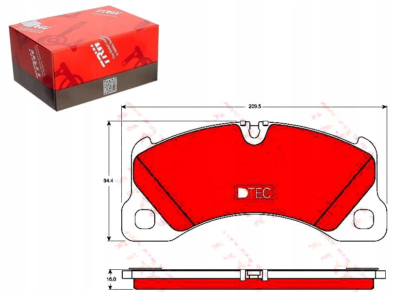 КОМПЛЕКТ КОЛОДОК ГАЛЬМІВНИХ TRWl0698151kl06981