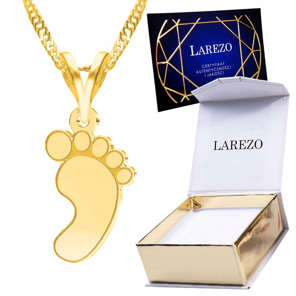 

Naszyjnik złoty łańcuszek 925 Stópka Dziecka