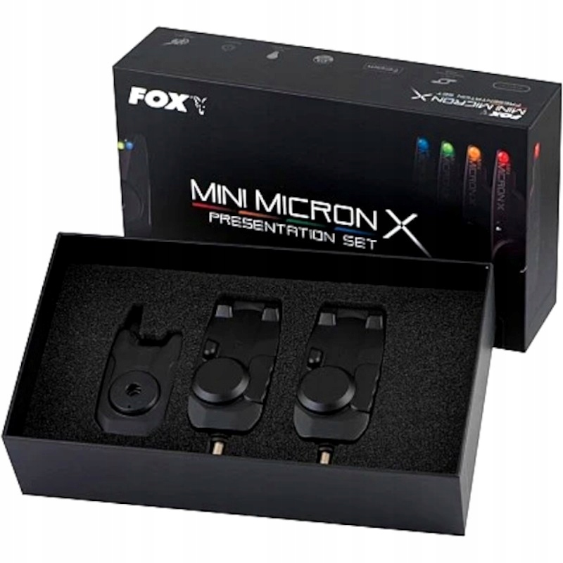 Zestaw Karpiowych Sygnalizatorów Brań Z Centralką Fox Mini Micron X 2 Rod