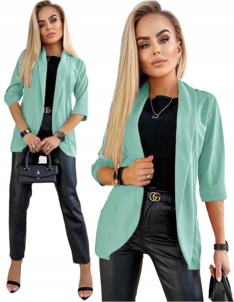 Modna DAMSKA MARYNARKA stylowy żakiet blezer cudowne kolory