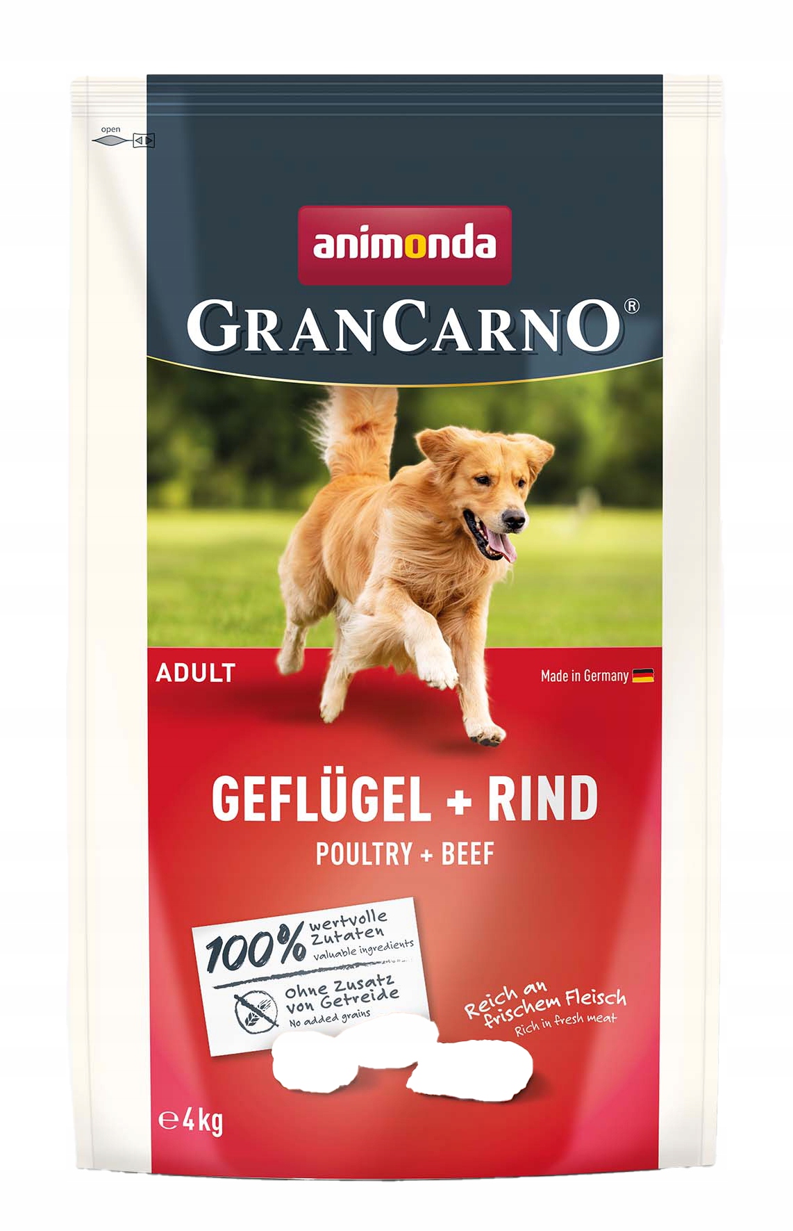 Levně Animonda Krmivo pro psy GranCarno Adult Drůbež Hovězí maso 4 kg